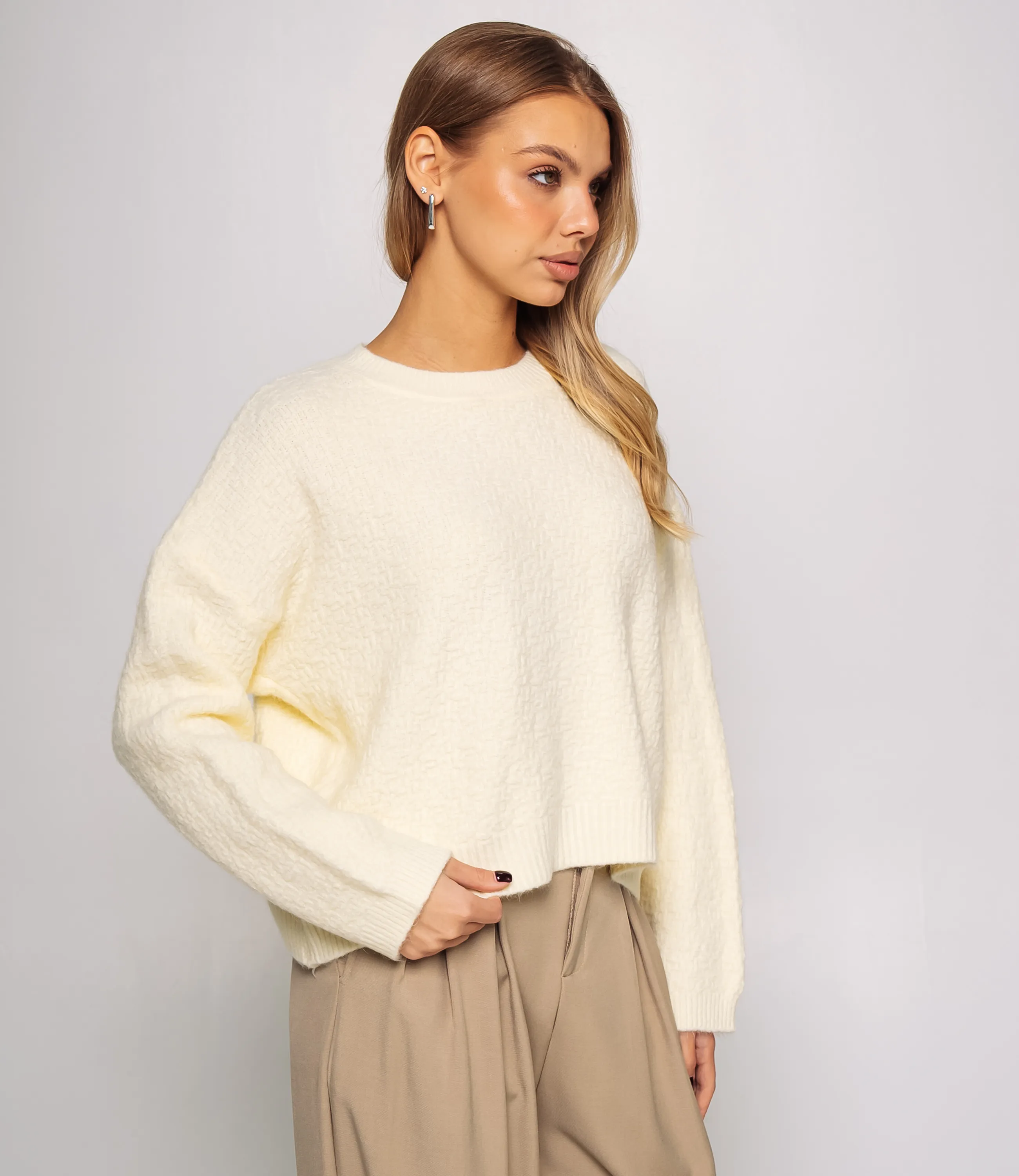 Джемпер #КТ6137, кремовый - фото 2