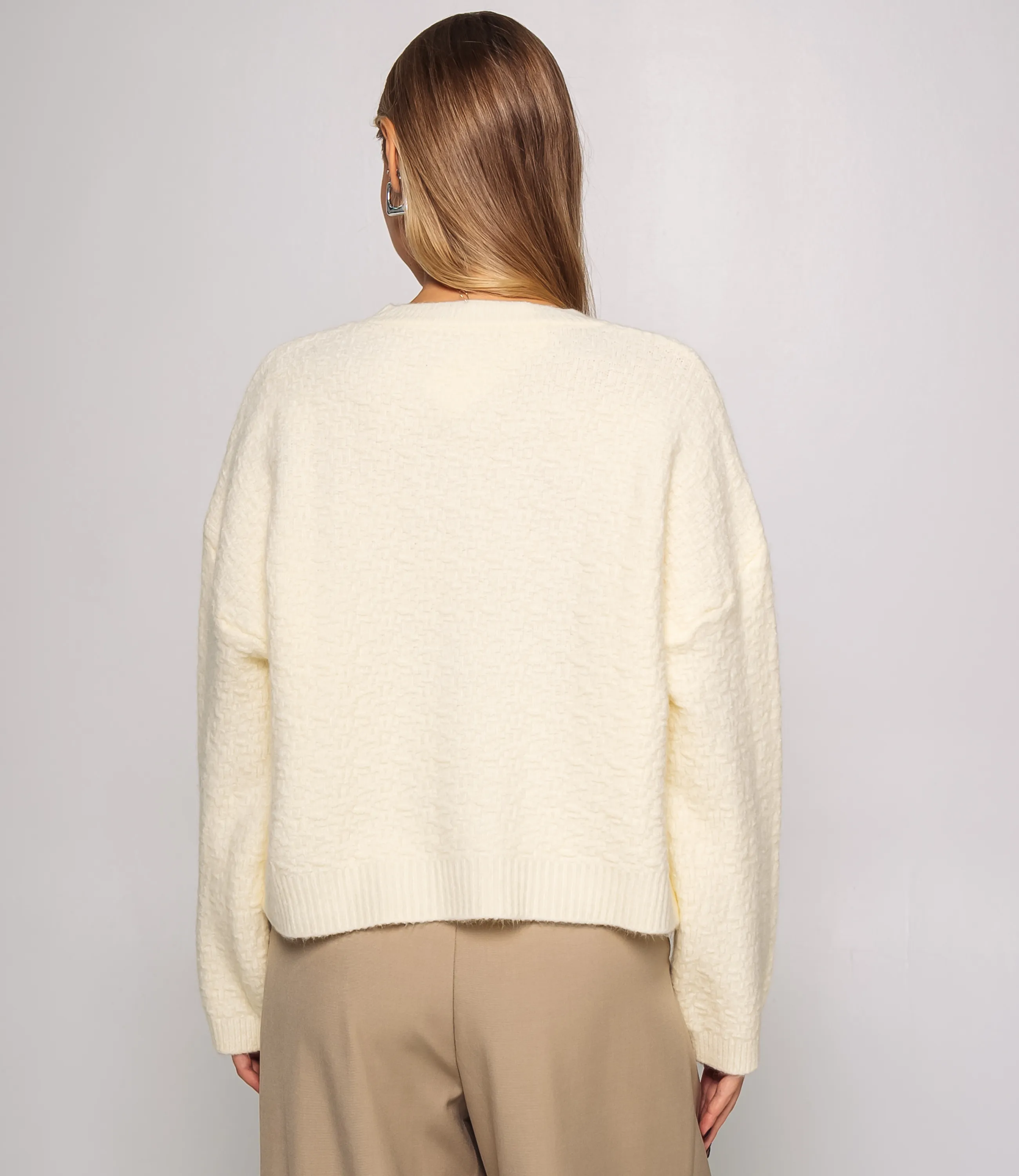 Джемпер #КТ6137, кремовый - фото 3