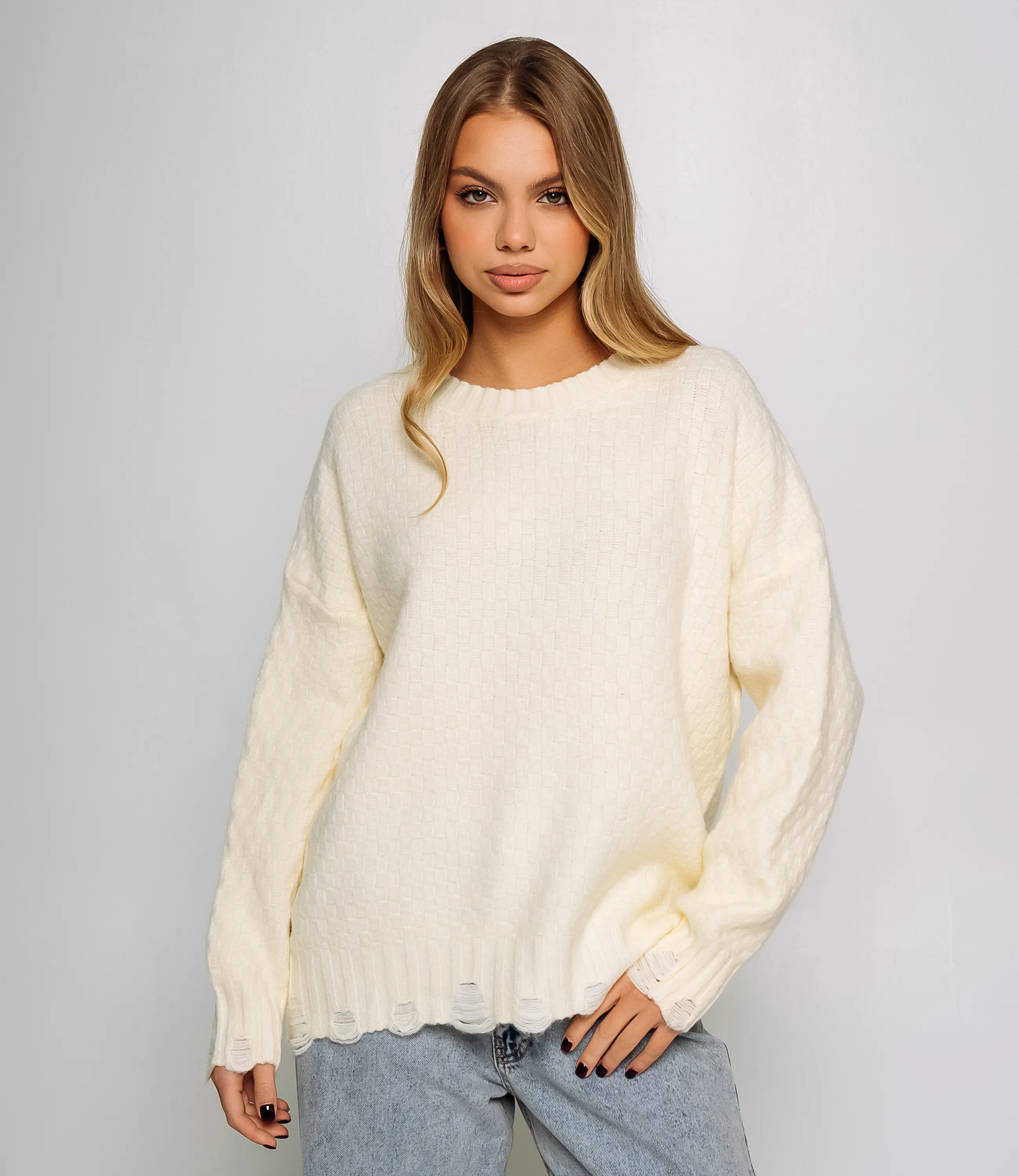 Джемпер #КТ6138 (1), кремовый - фото 1