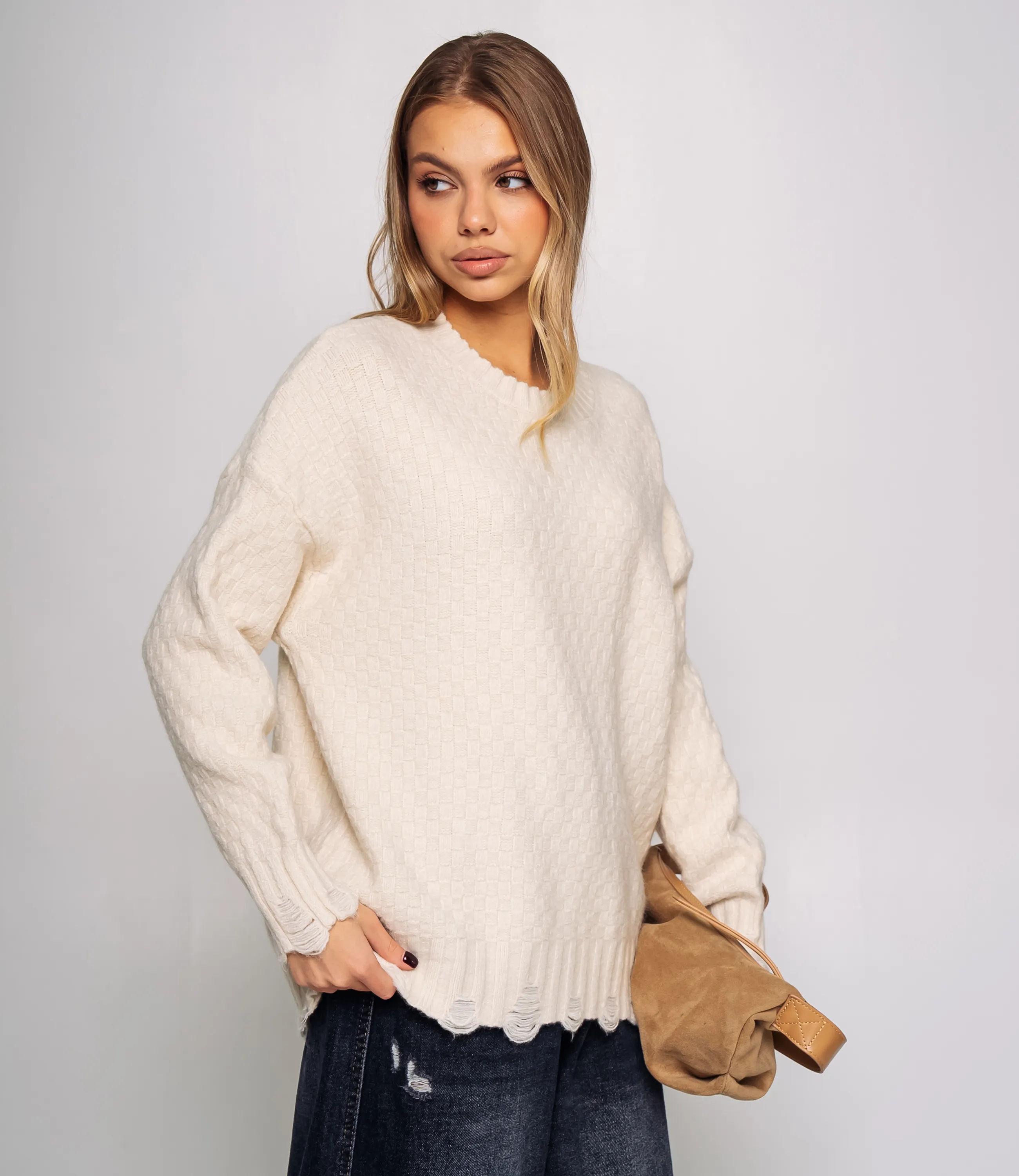 Джемпер #КТ6138 (1), светло-бежевый - фото 2