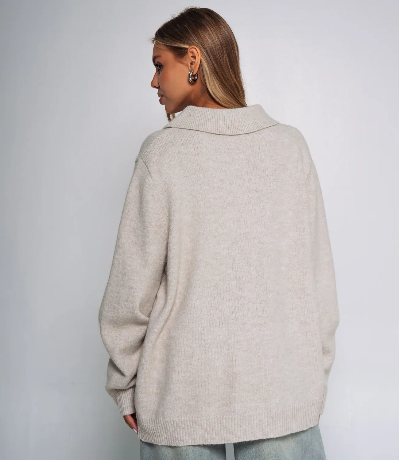 Джемпер #КТ2634, бежево-серый - фото 3