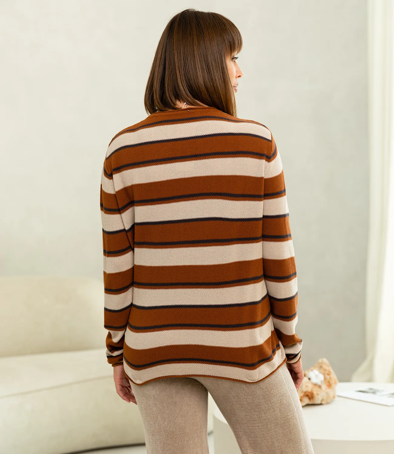 Джемпер #КТ3010, терракотовый - фото 3