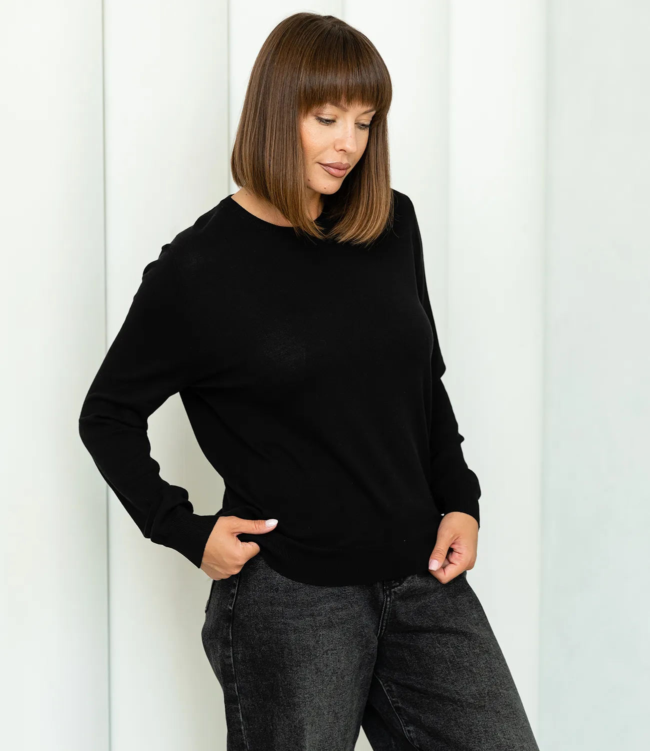 Джемпер #ОКТ125002, чёрный - фото 2