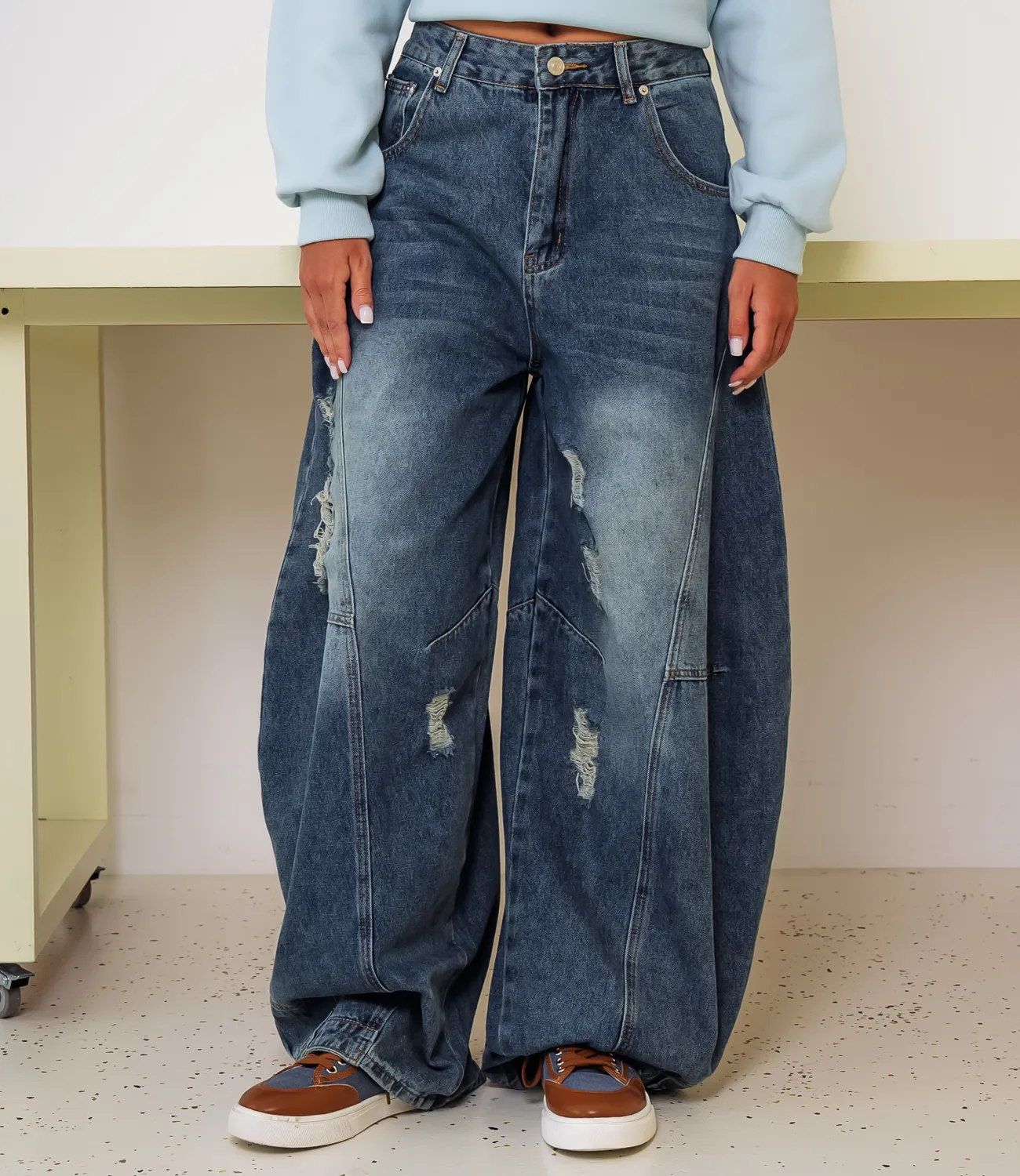 Джинсы #КТ3889, синий - фото 2