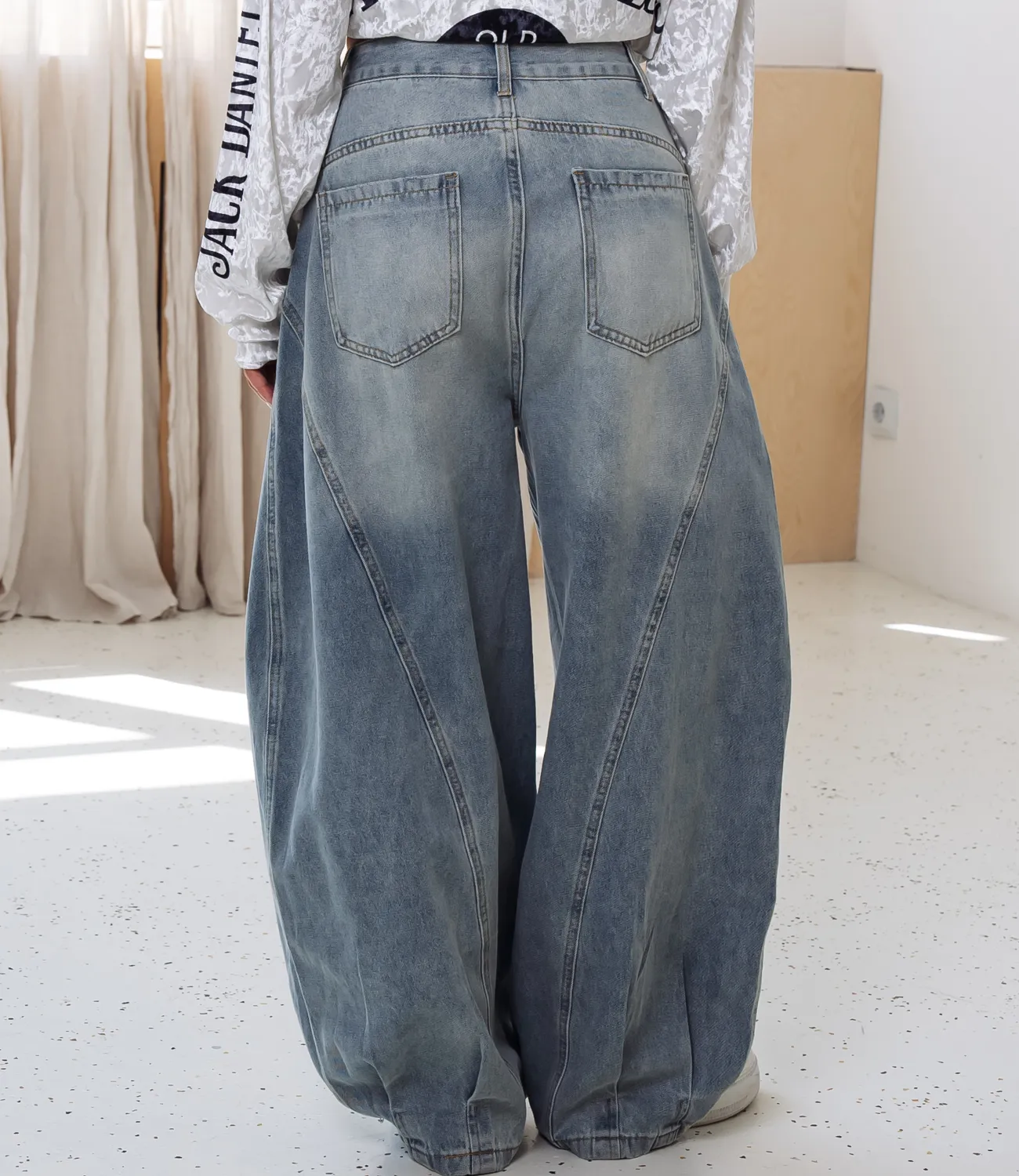 Джинсы #КТ3953, голубой - фото 4