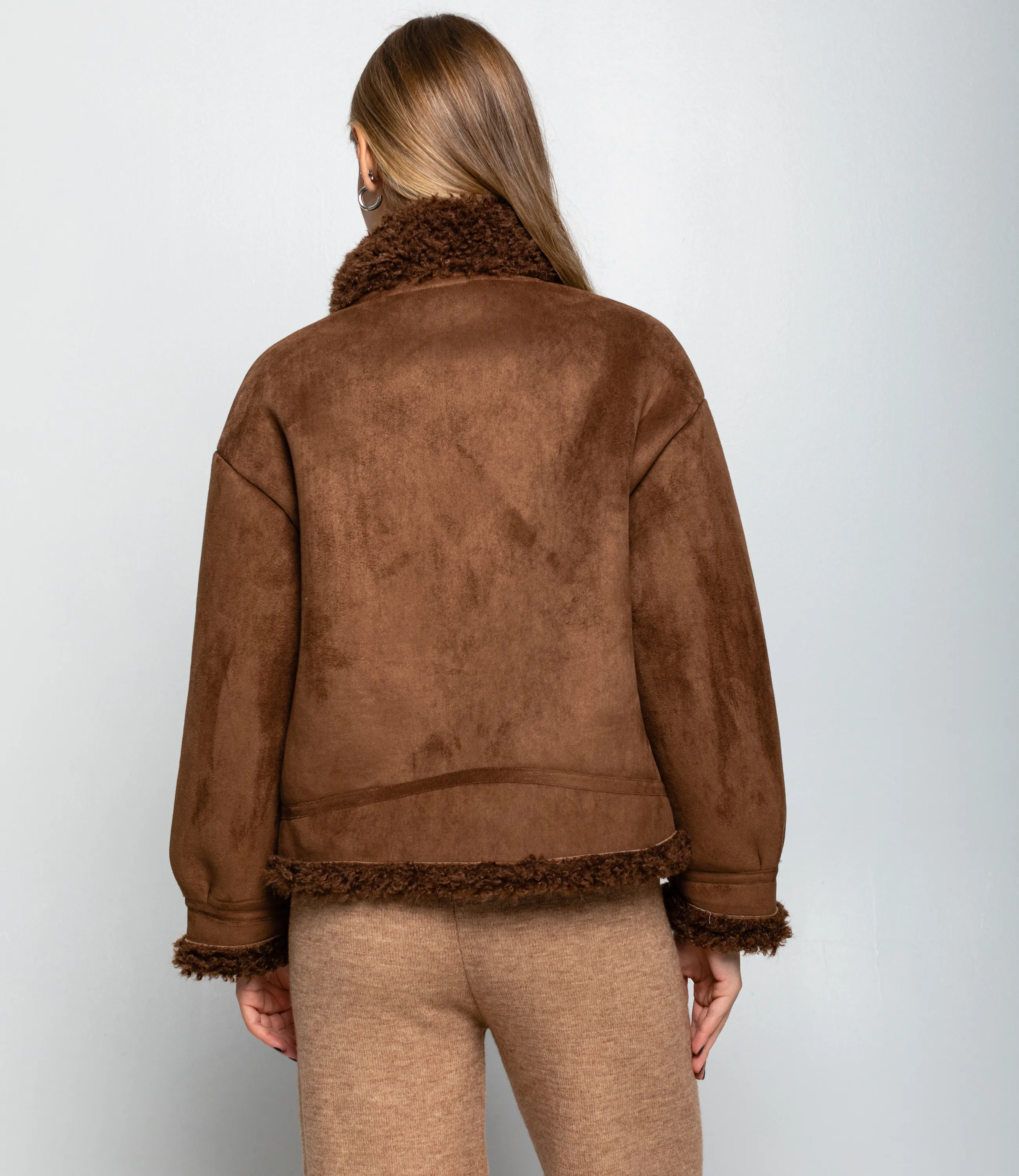 Дублёнка #КТ7580 (1), коричневый - фото 3