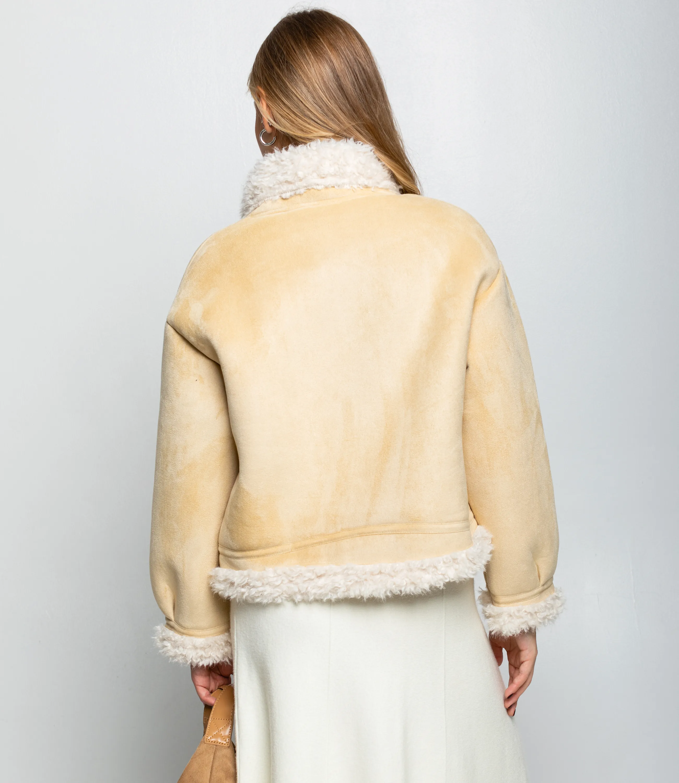 Дублёнка #КТ7580 (1), светло-бежевый - фото 3