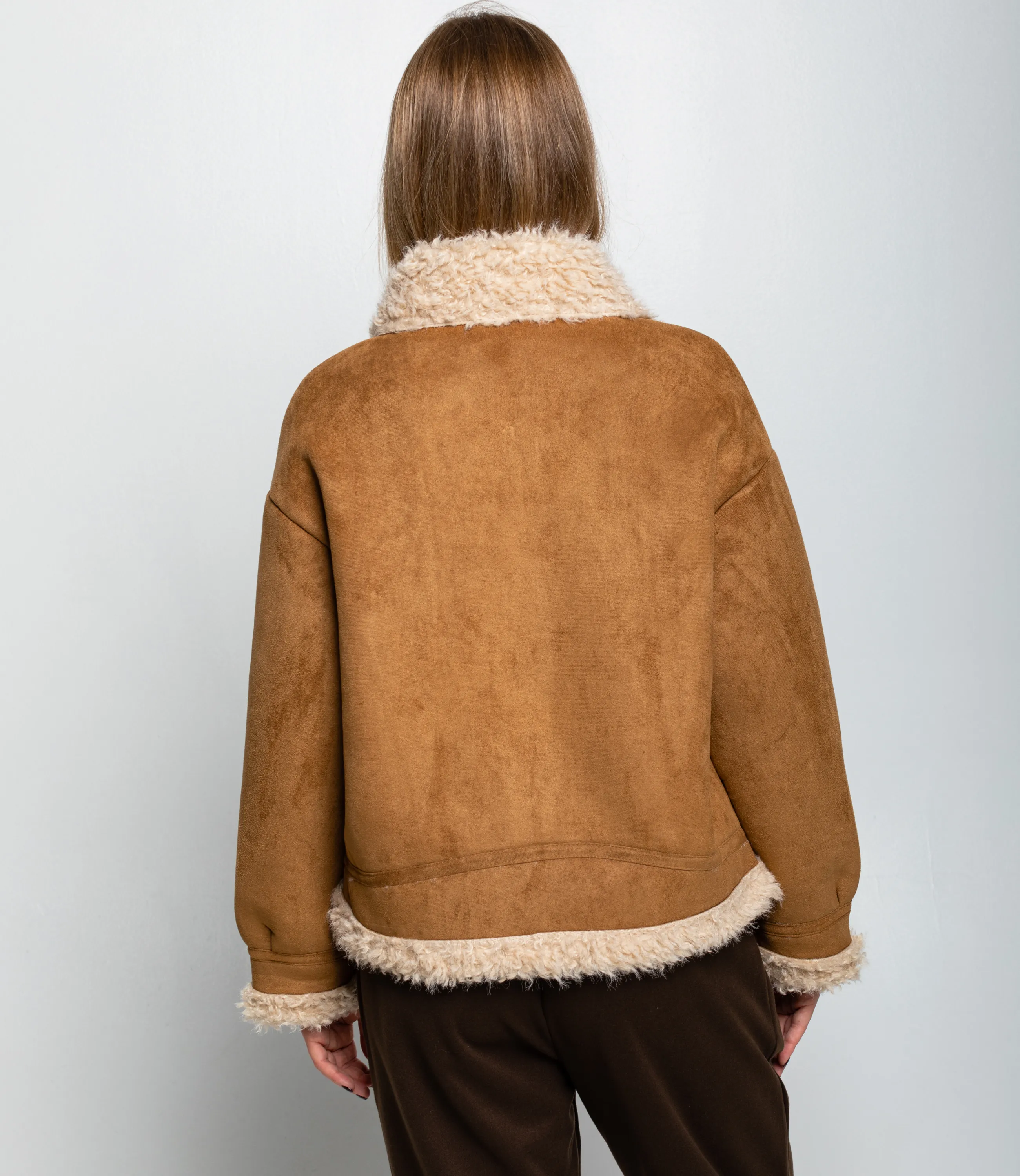 Дублёнка #КТ7580 (1), тёмно-бежевый - фото 3