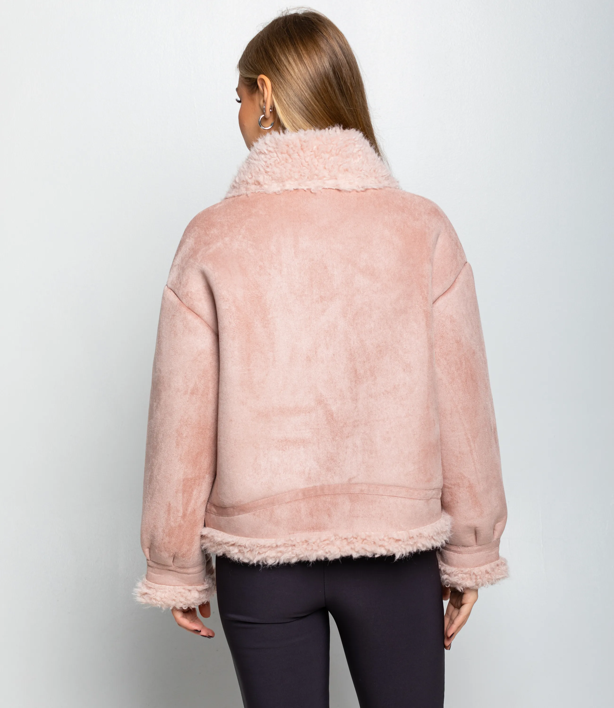 Дублёнка #КТ7580 (1), пудровый - фото 3