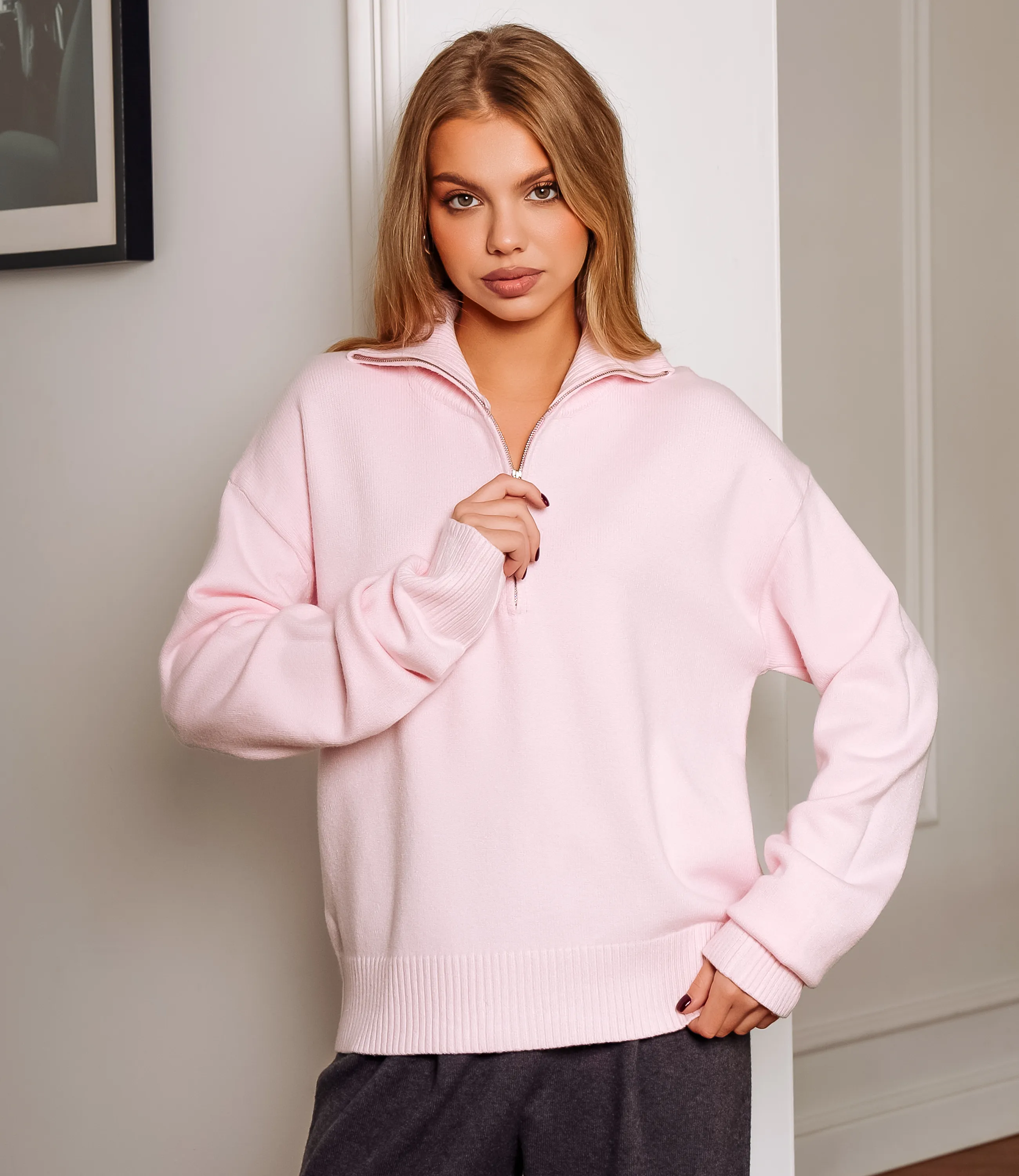 Джемпер #КТ888 (7), розовый - фото 1