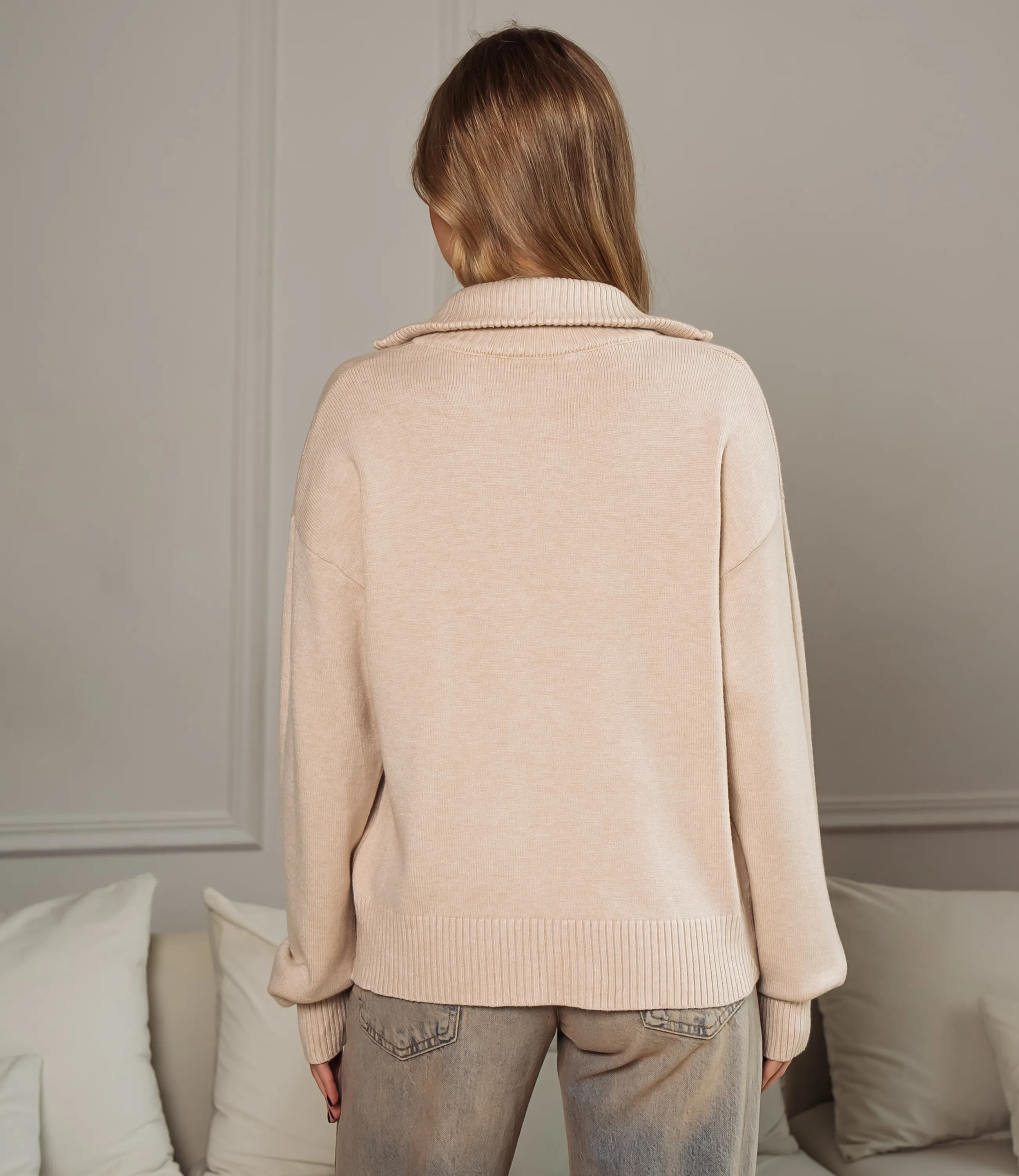 Джемпер #КТ888 (7), бежевый - фото 3