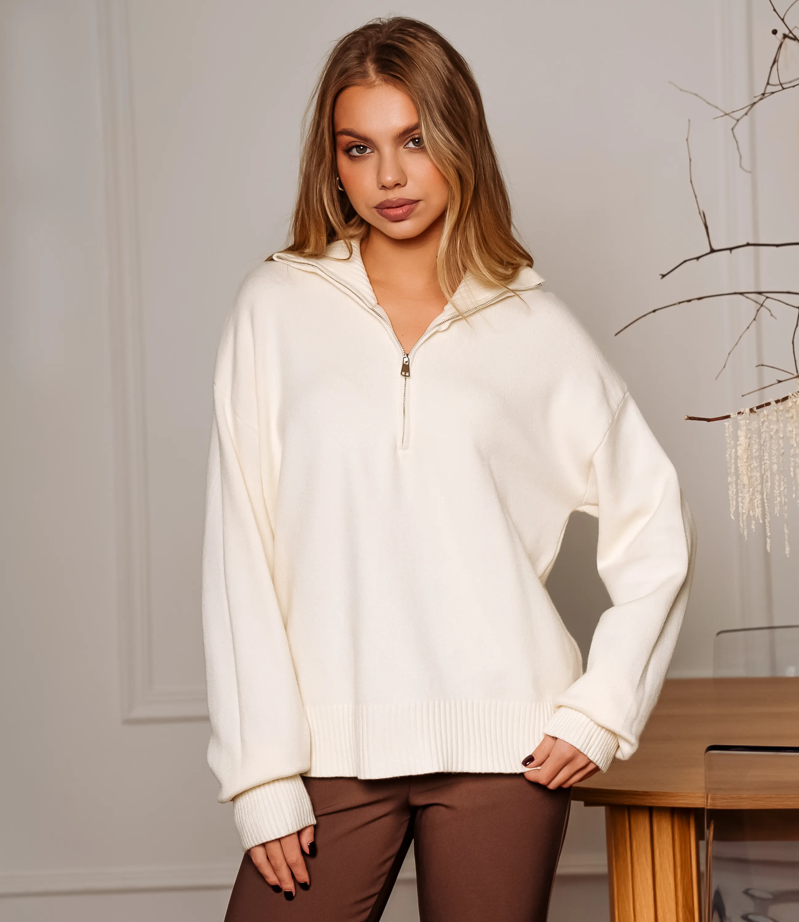 Джемпер #КТ888 (7), кремовый - фото 1