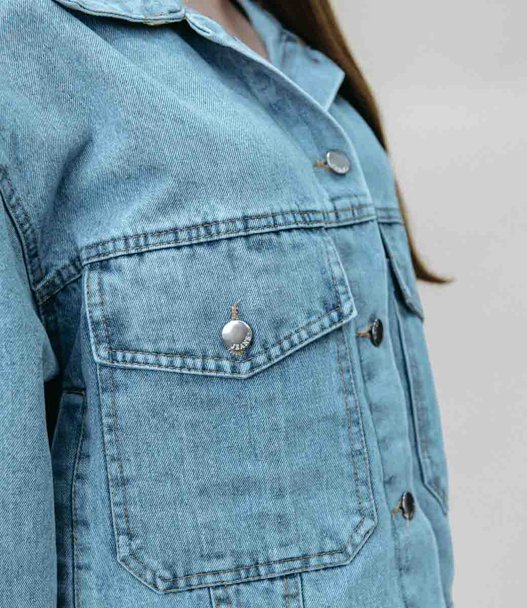 Джинсовая куртка #6671, голубой - фото 5
