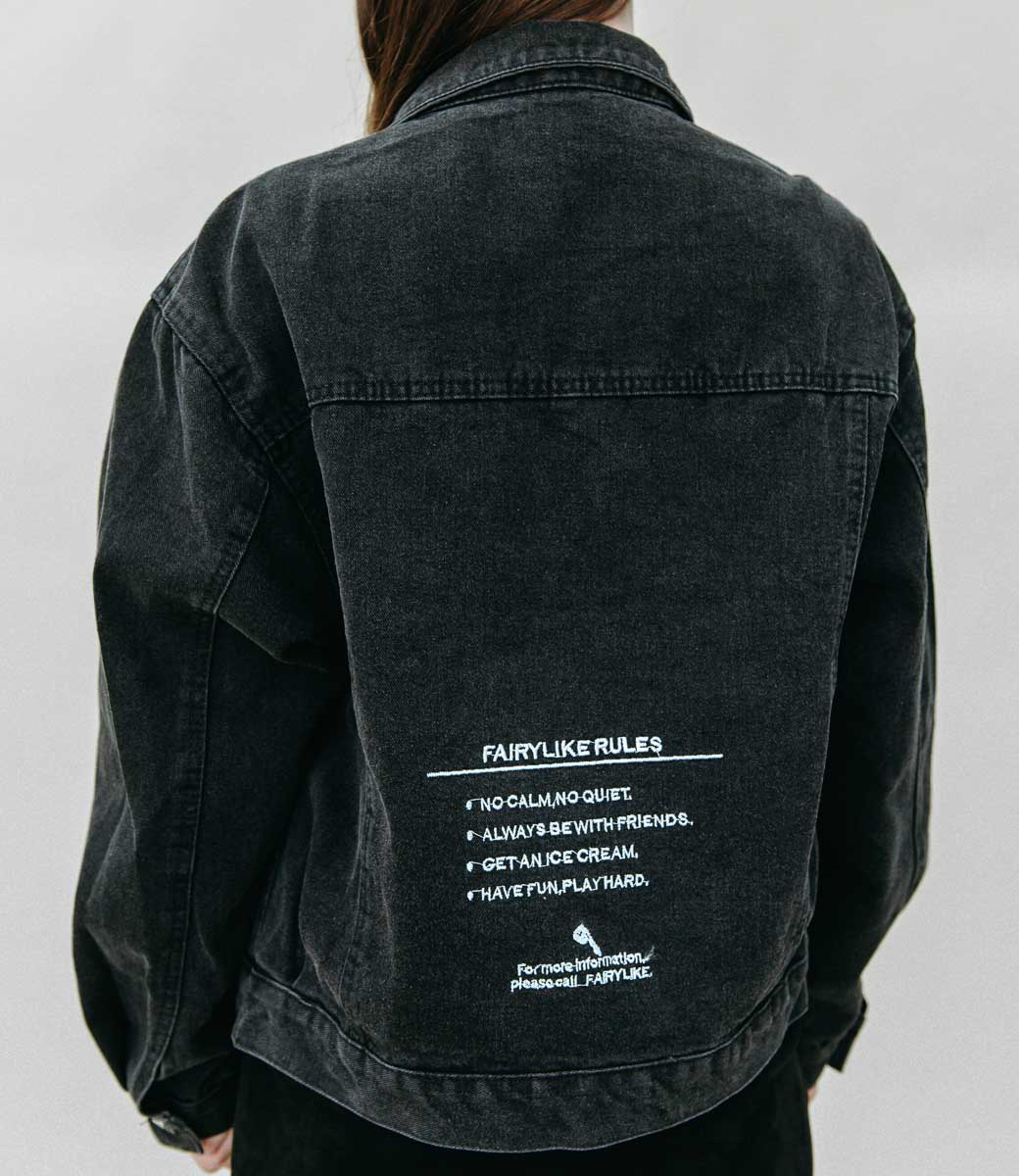 Джинсовая куртка #5865, чёрный - фото 4