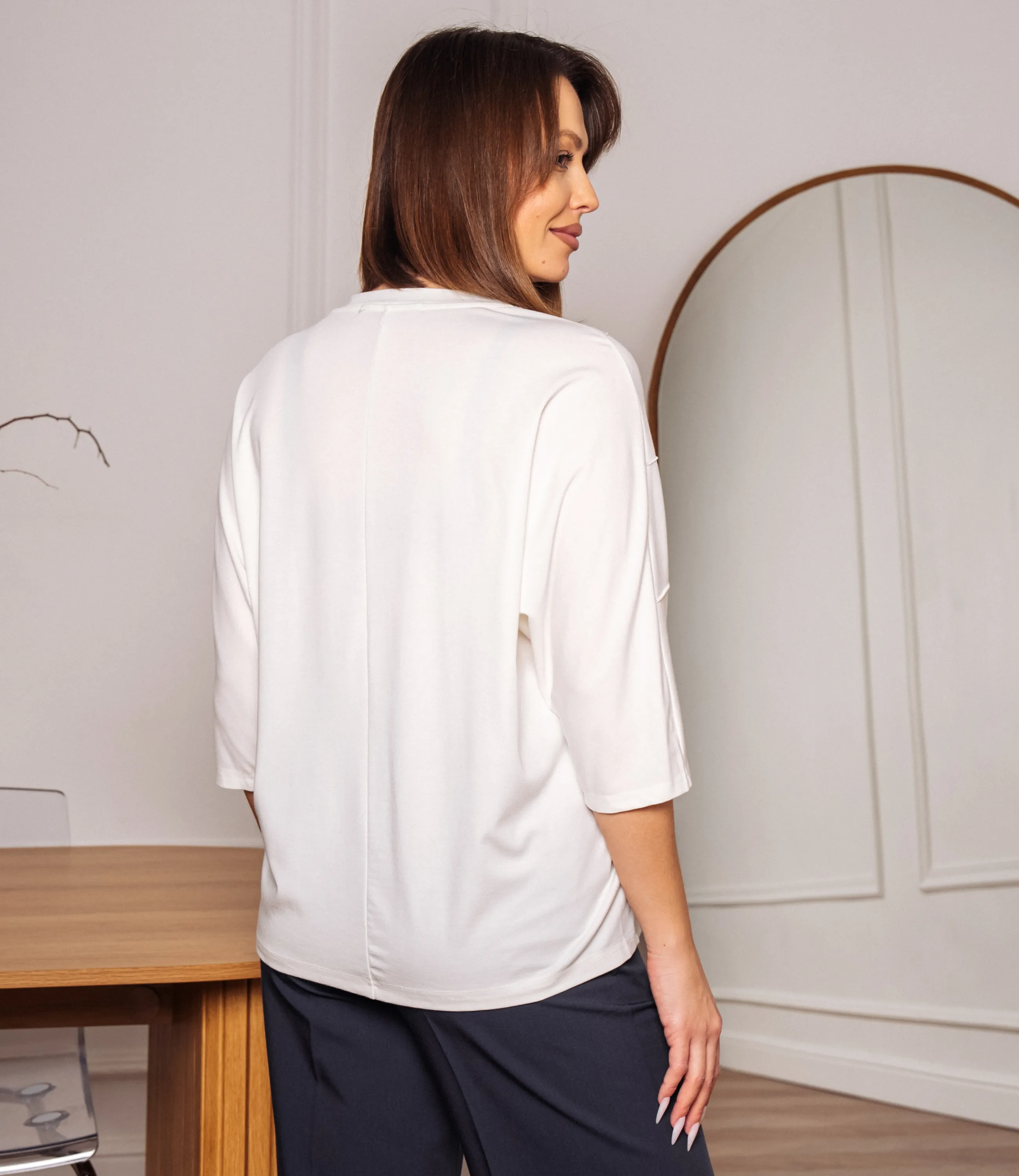 Футболка #КТ2617 (1), молочный - фото 3