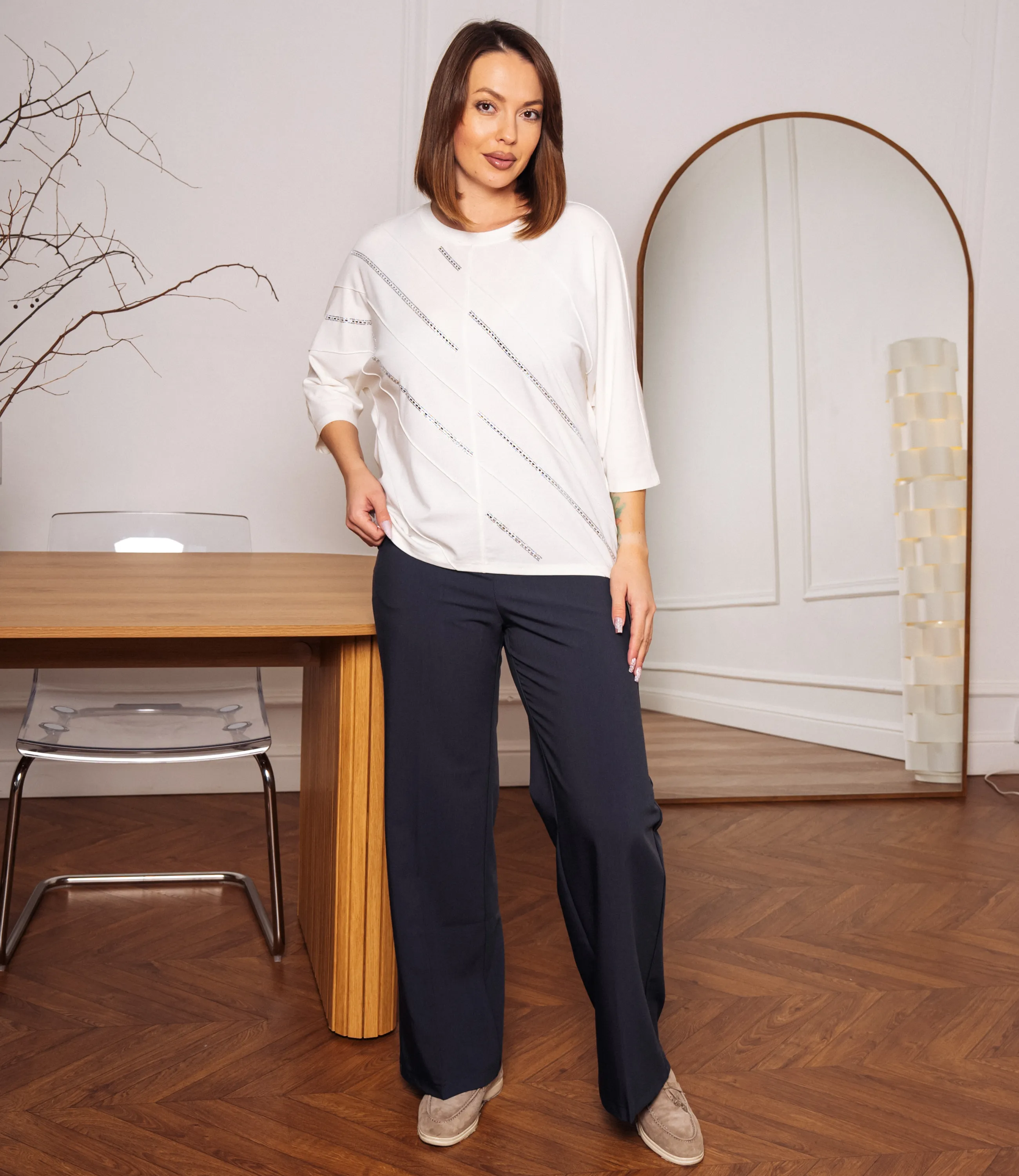 Футболка #КТ2617 (1), молочный - фото 4