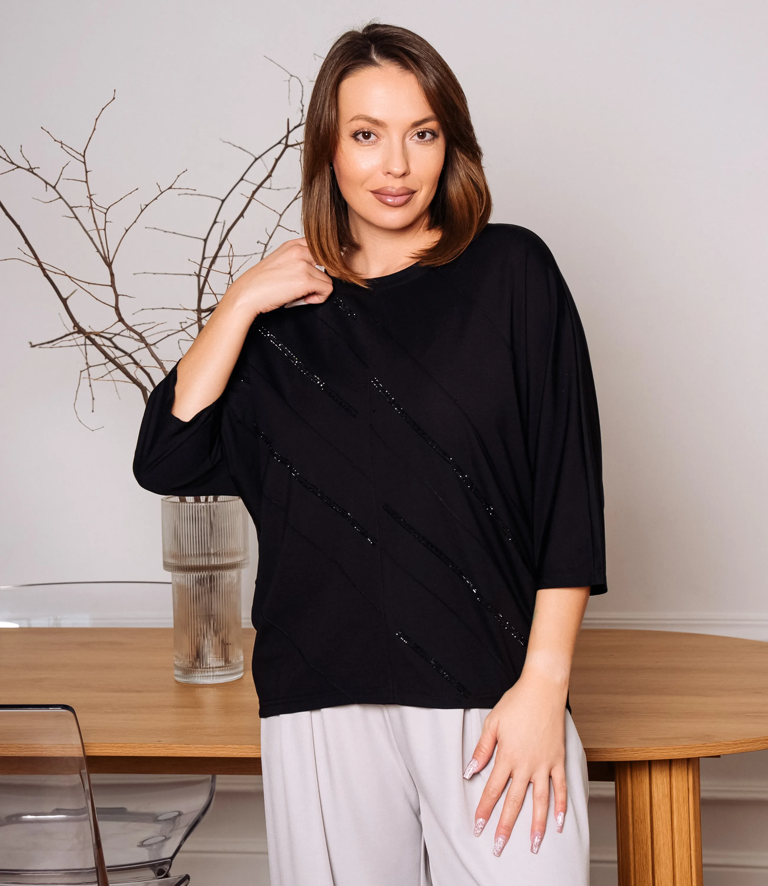 Футболка #КТ2617 (1), чёрный - фото 1