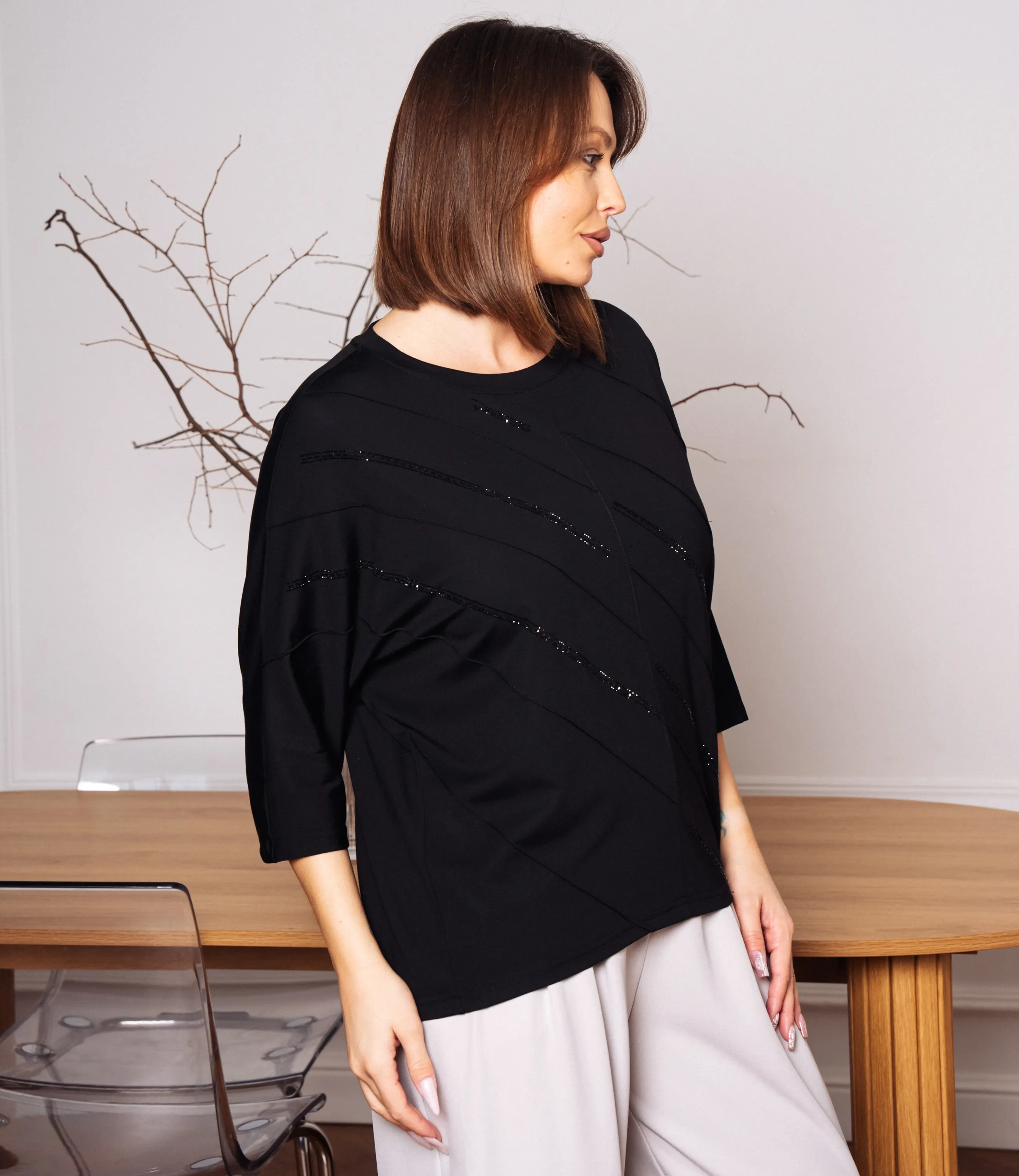 Футболка #КТ2617 (1), чёрный - фото 2