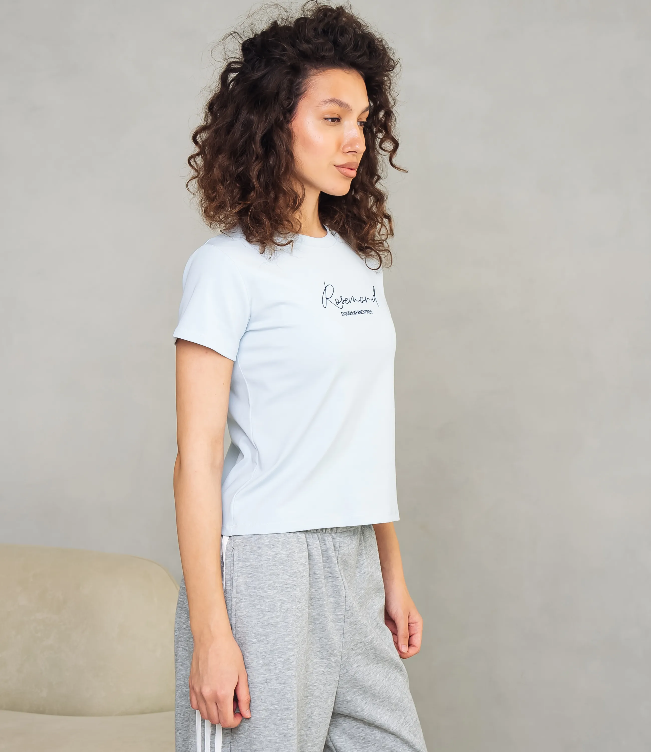 Футболка #КТ4502, голубой - фото 2