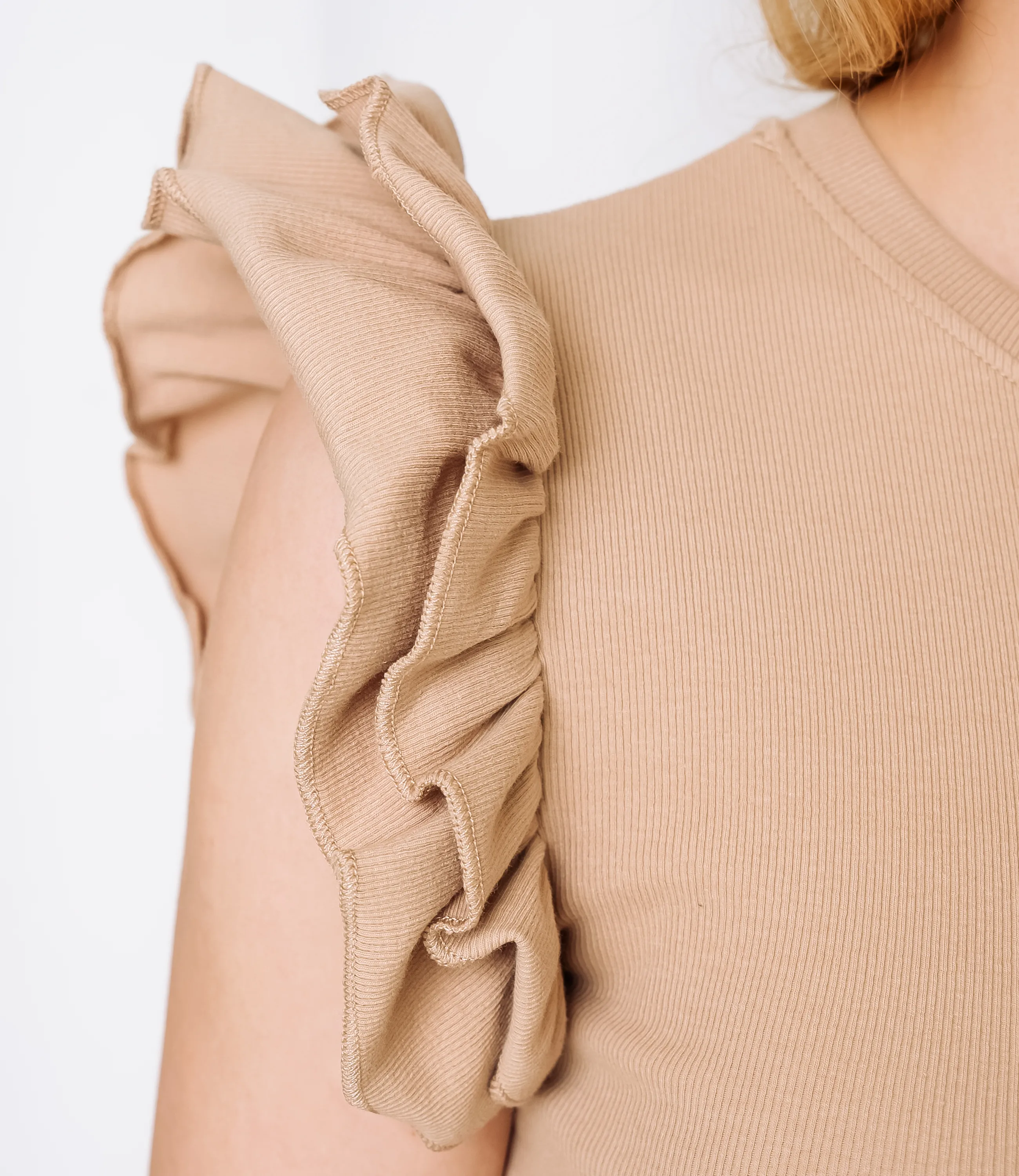 Футболка #ОКТ085006, бежевый - фото 5