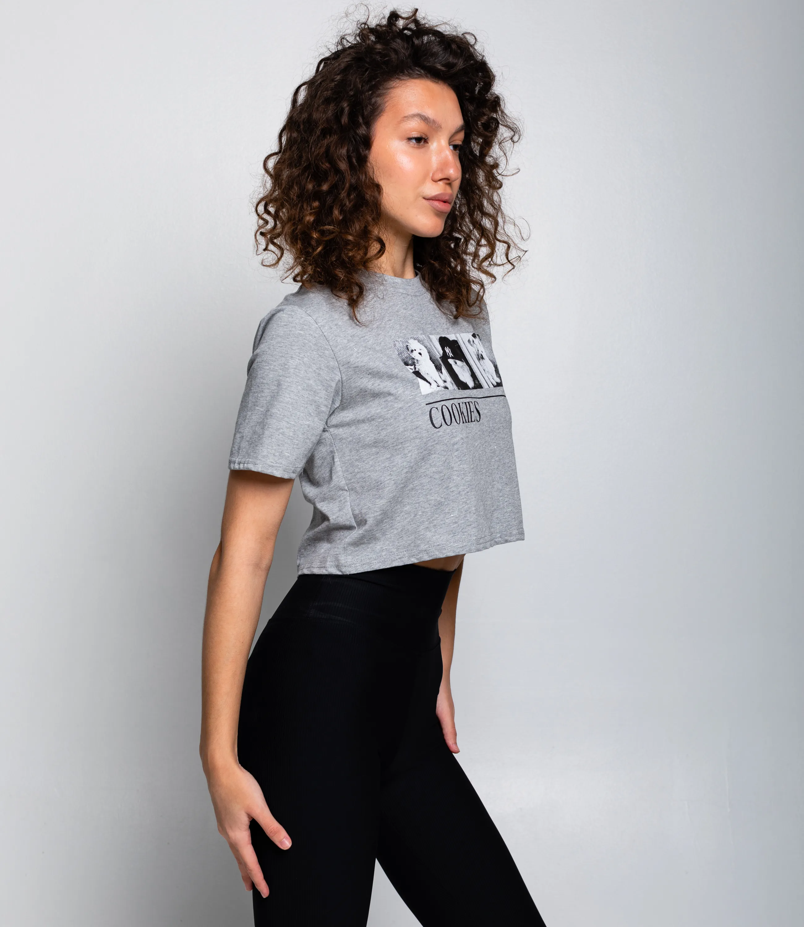 Футболка #КТ888110, серый меланж - фото 2