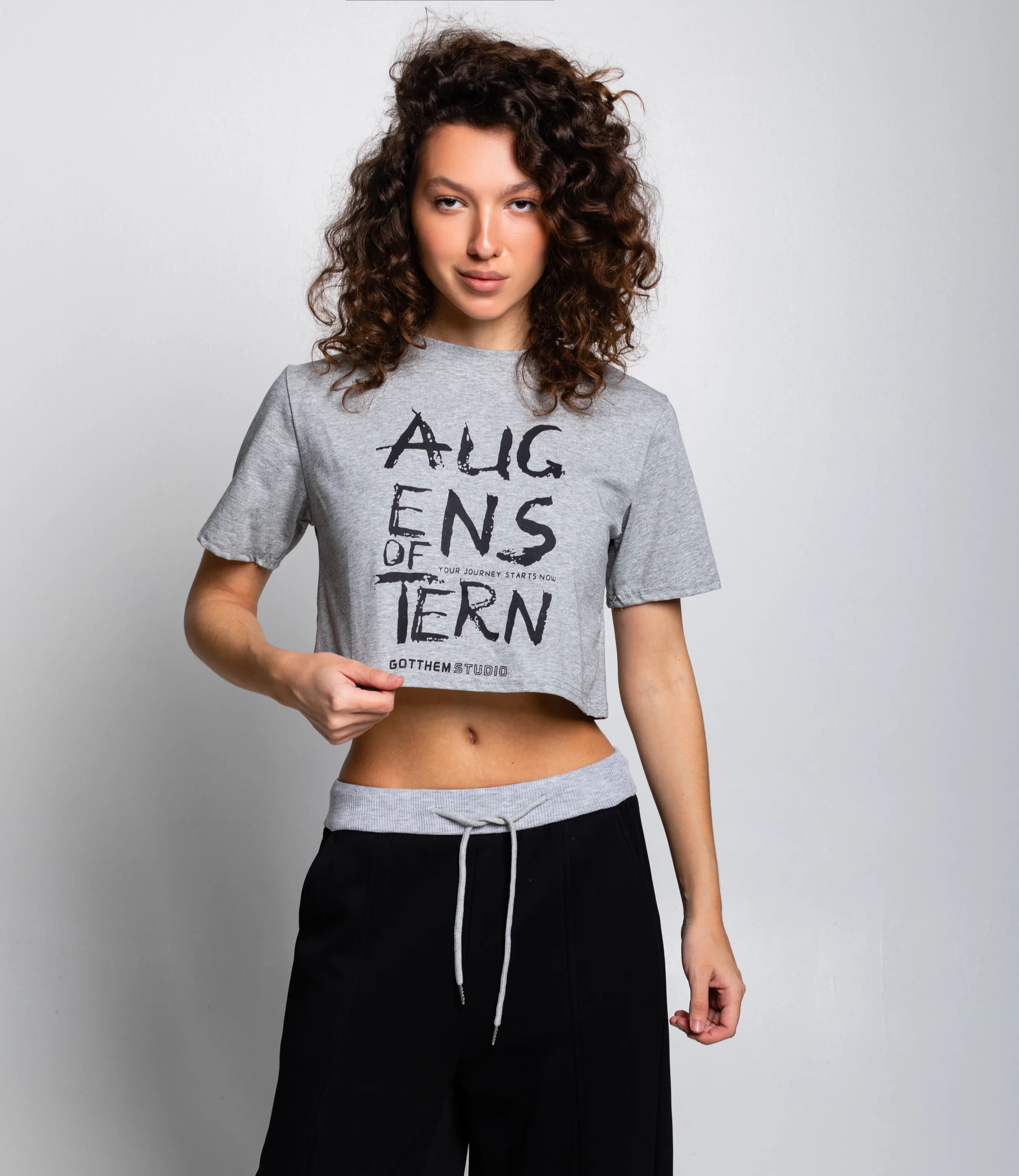 Футболка #КТ888119, серый меланж - фото 1