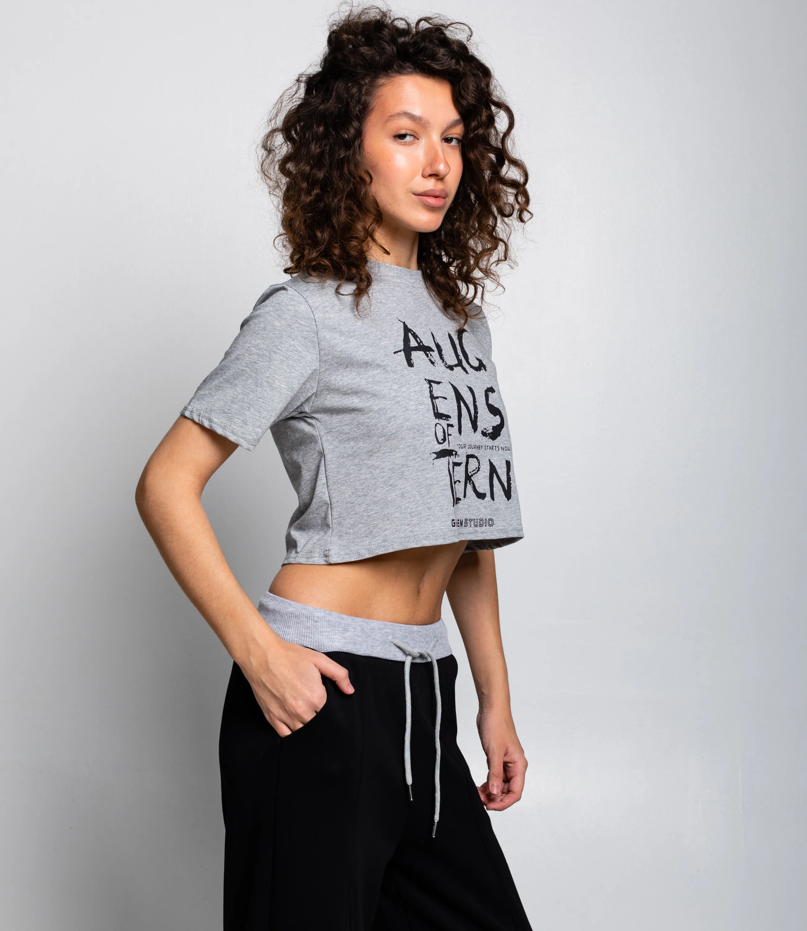 Футболка #КТ888119, серый меланж - фото 2