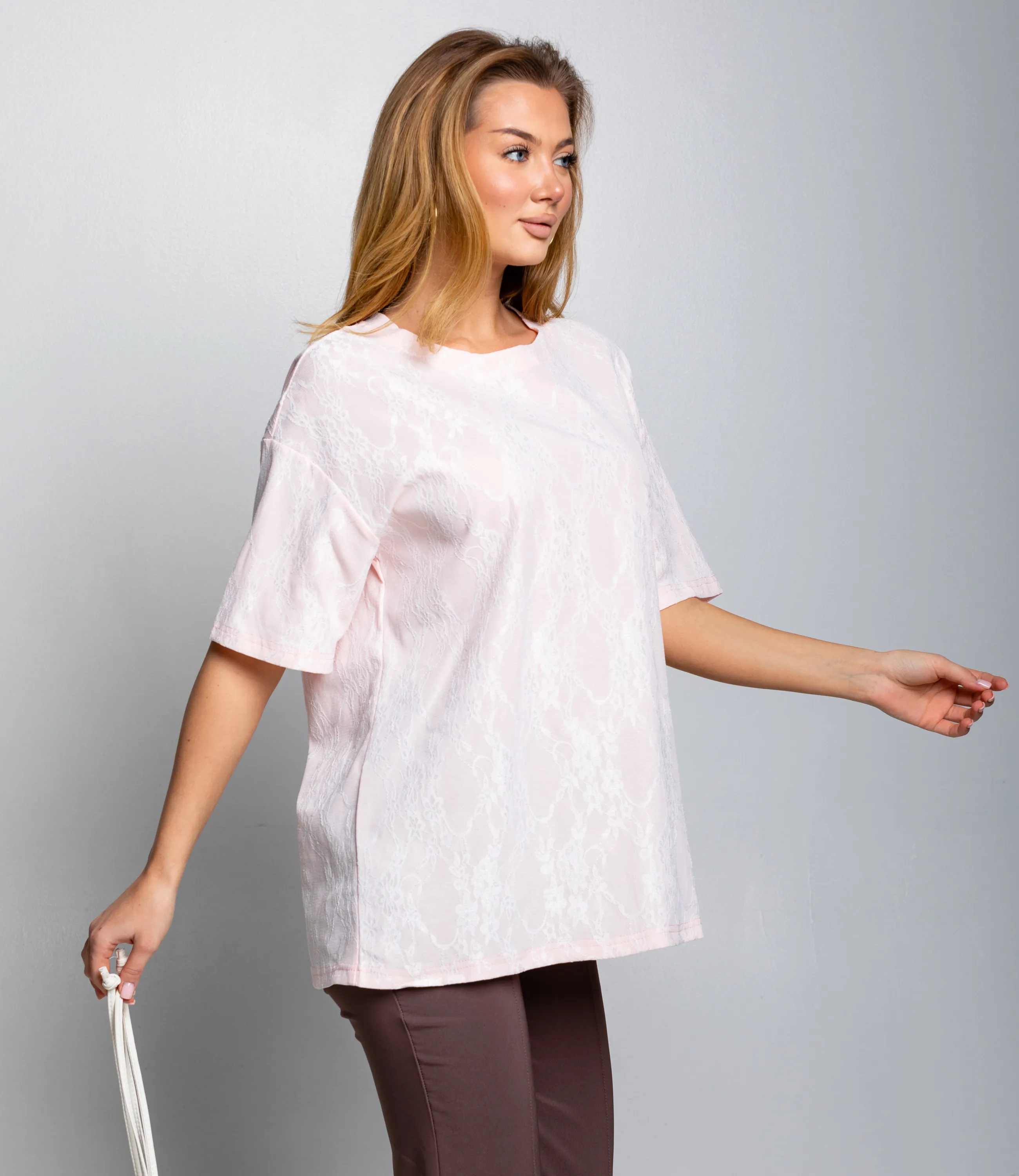 Футболка #КТ3035 (1), персиковый - фото 2