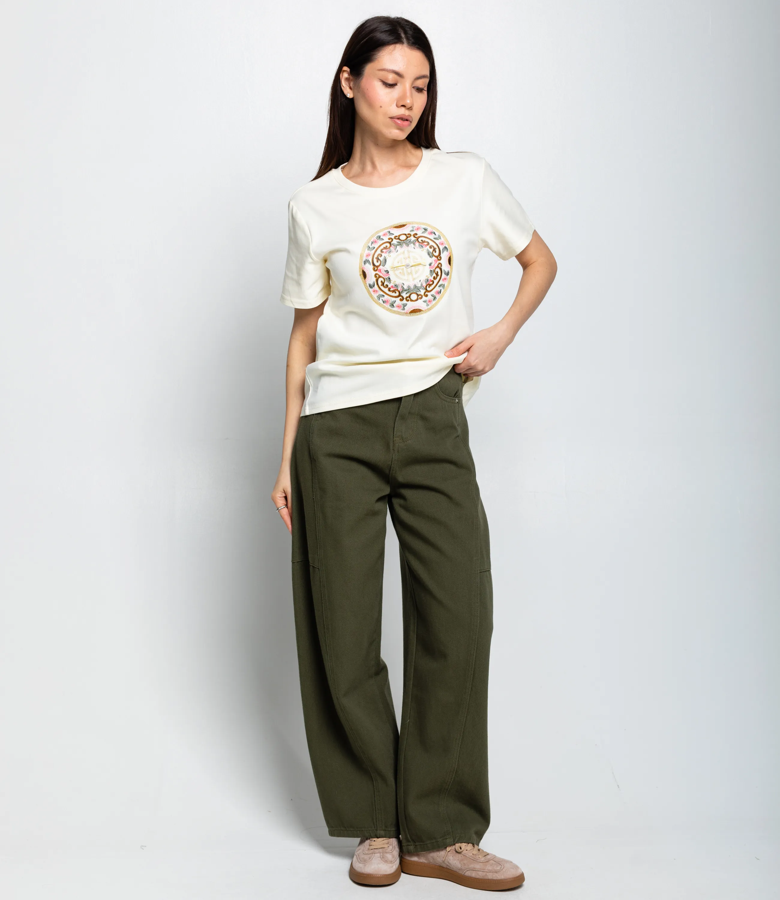 Футболка #КТ92139, кремовый - фото 4