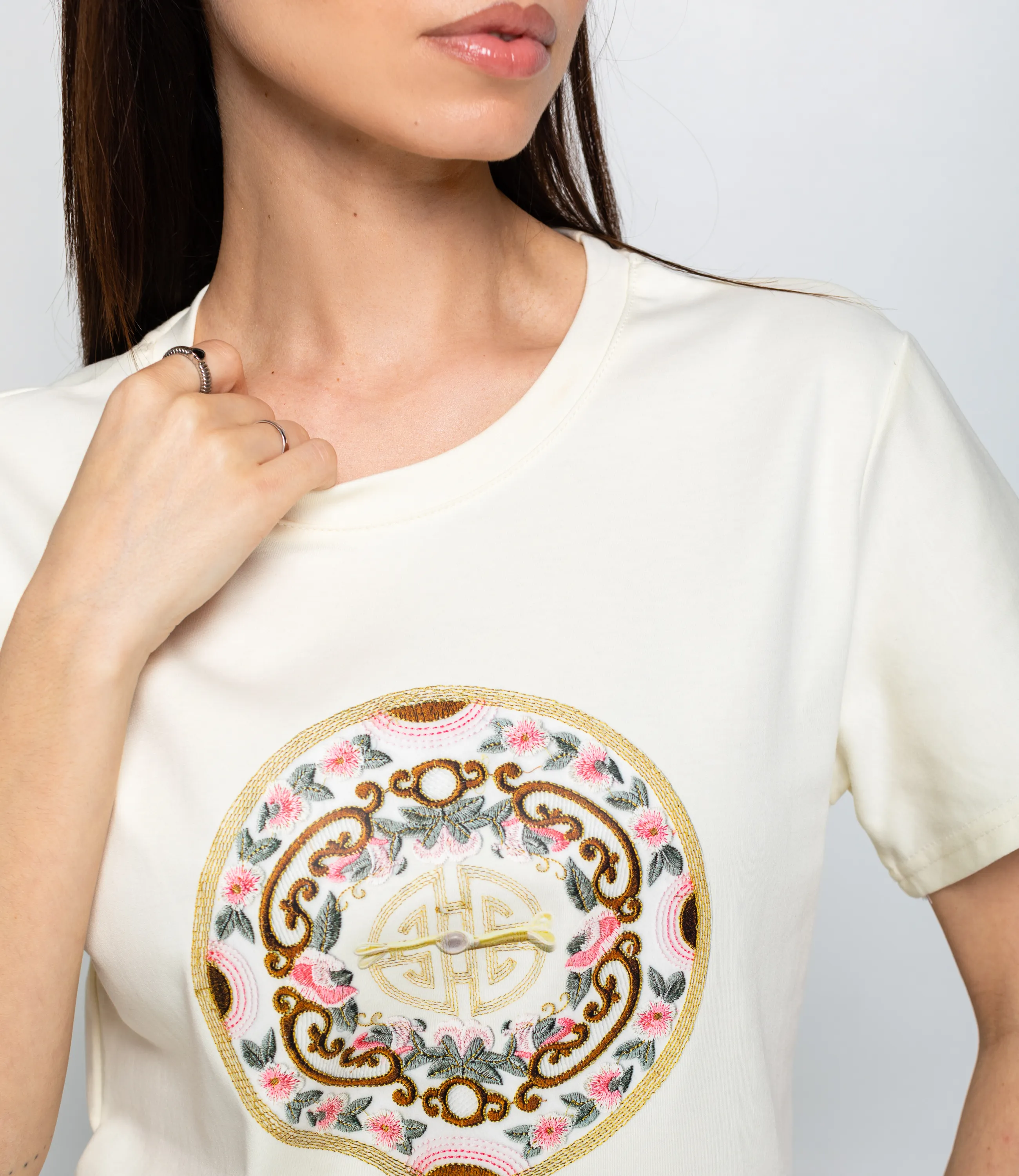 Футболка #КТ92139, кремовый - фото 5