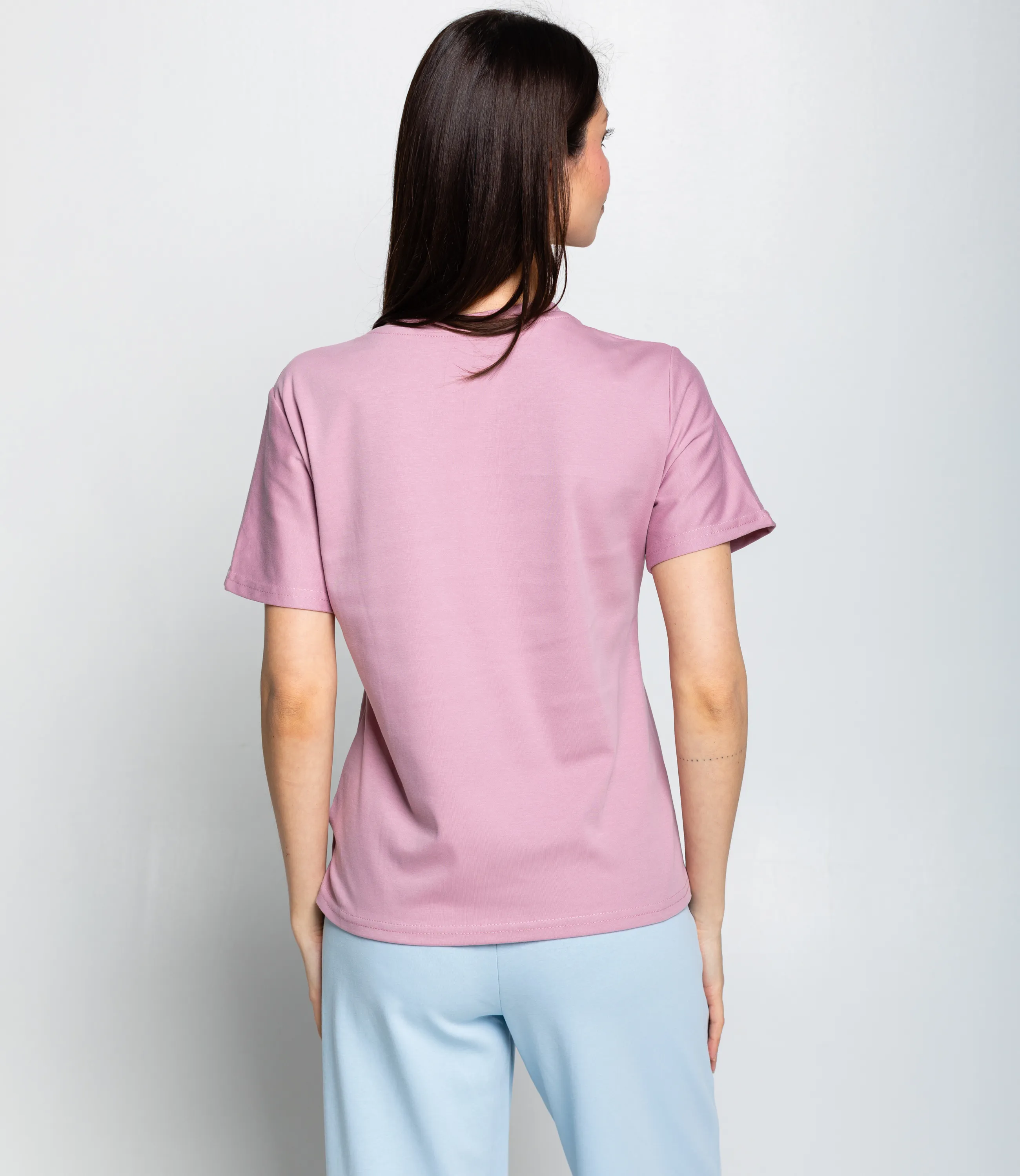 Футболка #КТ92139, сиренево-розовый - фото 3