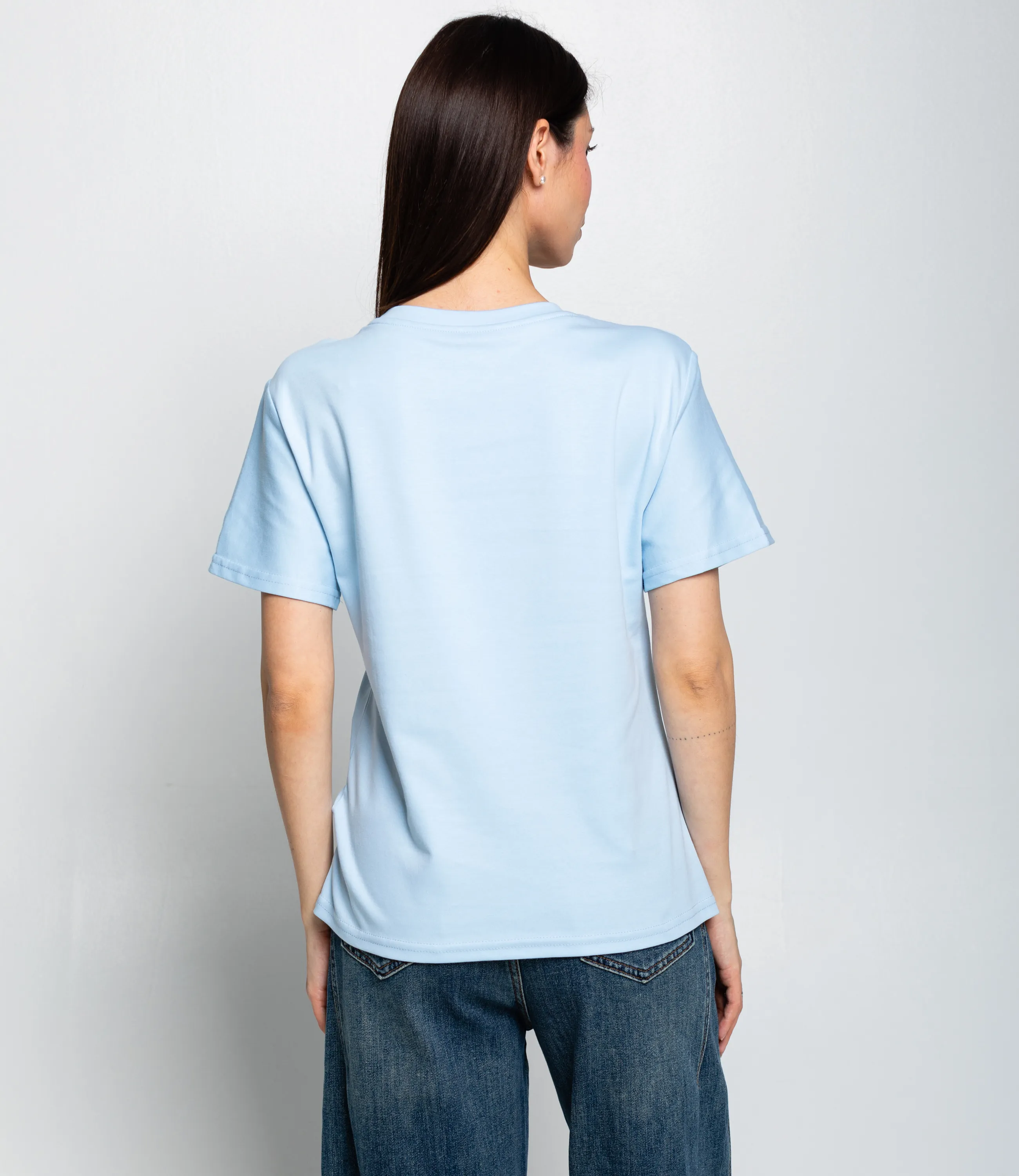 Футболка #КТ92139, голубой - фото 3