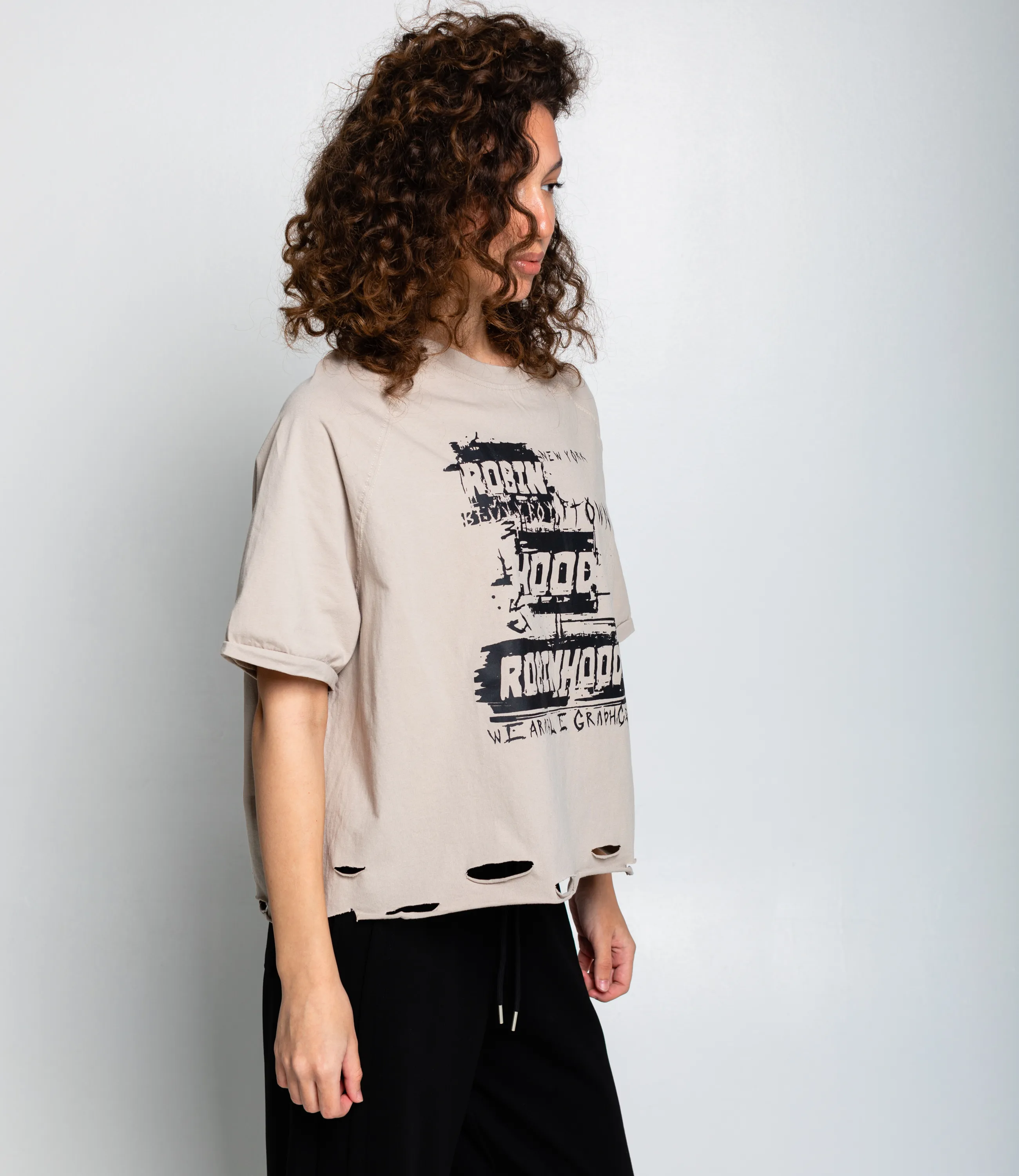 Футболка #КТ1652 (2), бежево-серый - фото 2