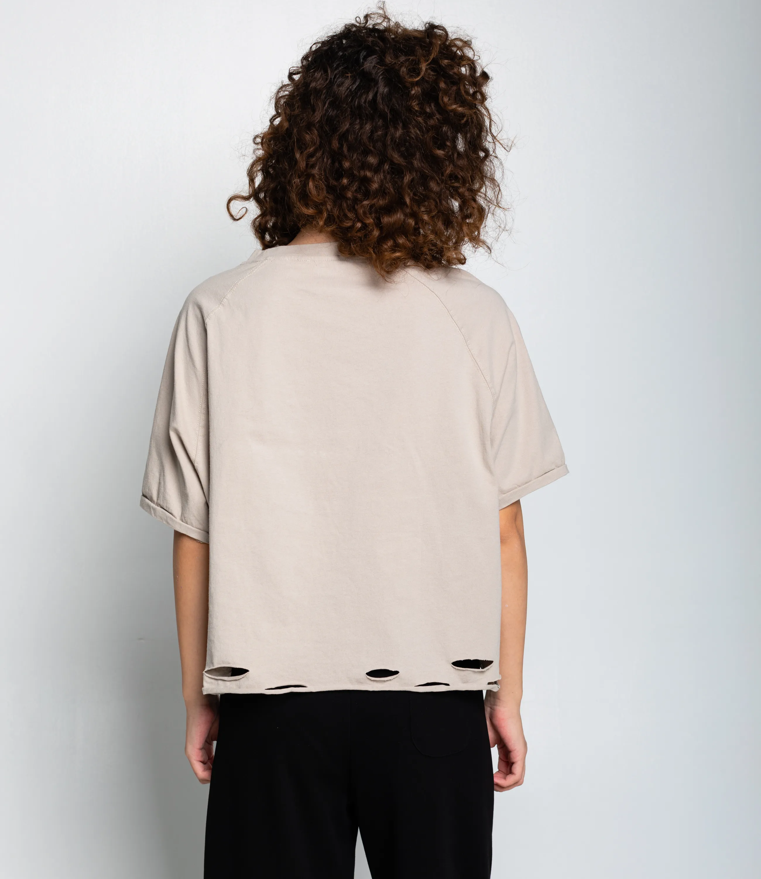 Футболка #КТ1652 (2), бежево-серый - фото 3