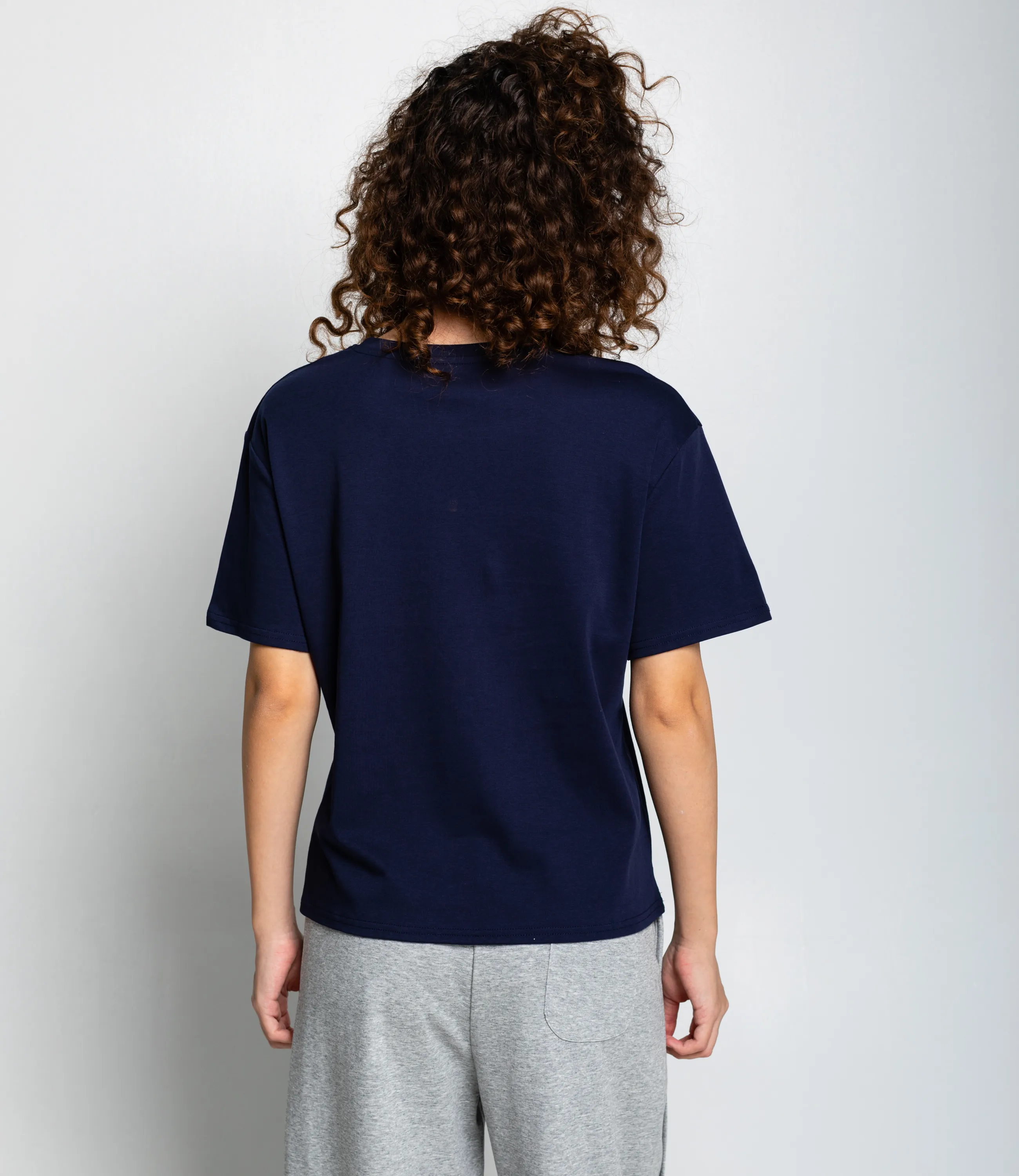 Футболка #КТ1387, тёмно-синий - фото 3