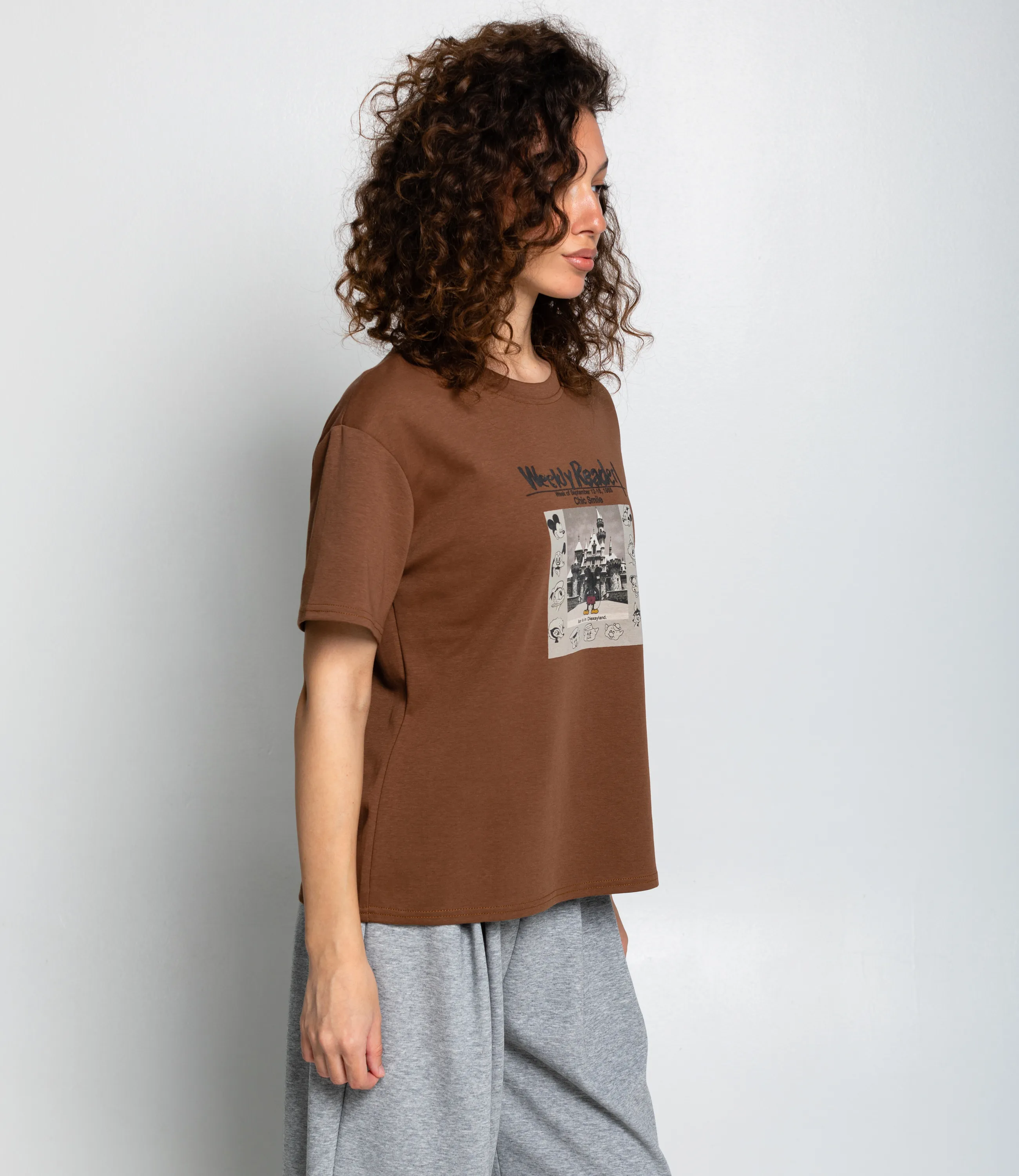 Футболка #КТ1387, коричневый - фото 2