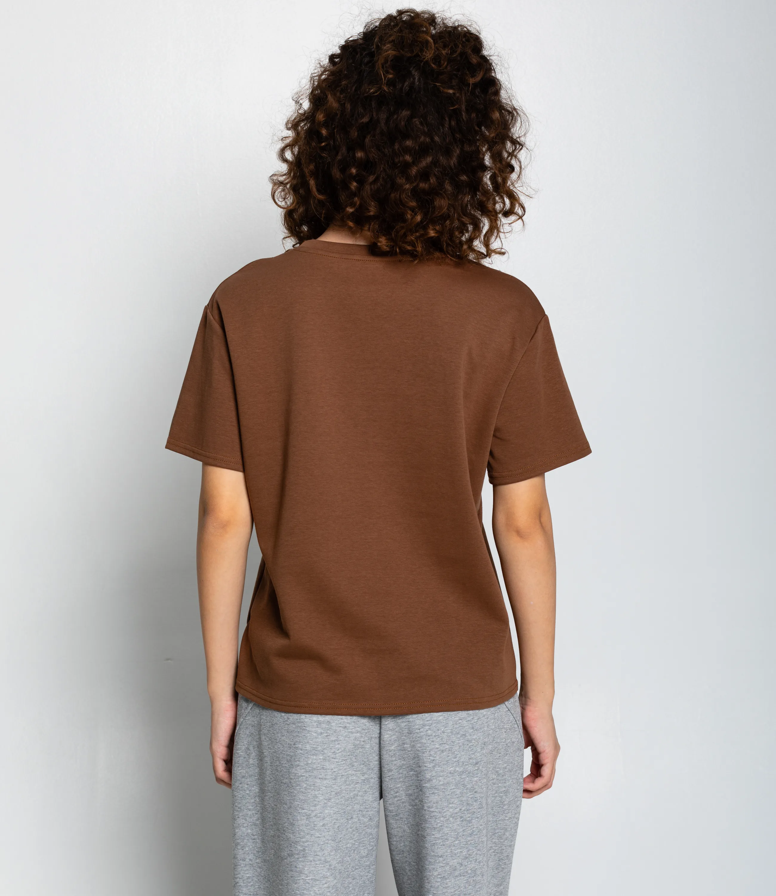 Футболка #КТ1387, коричневый - фото 3