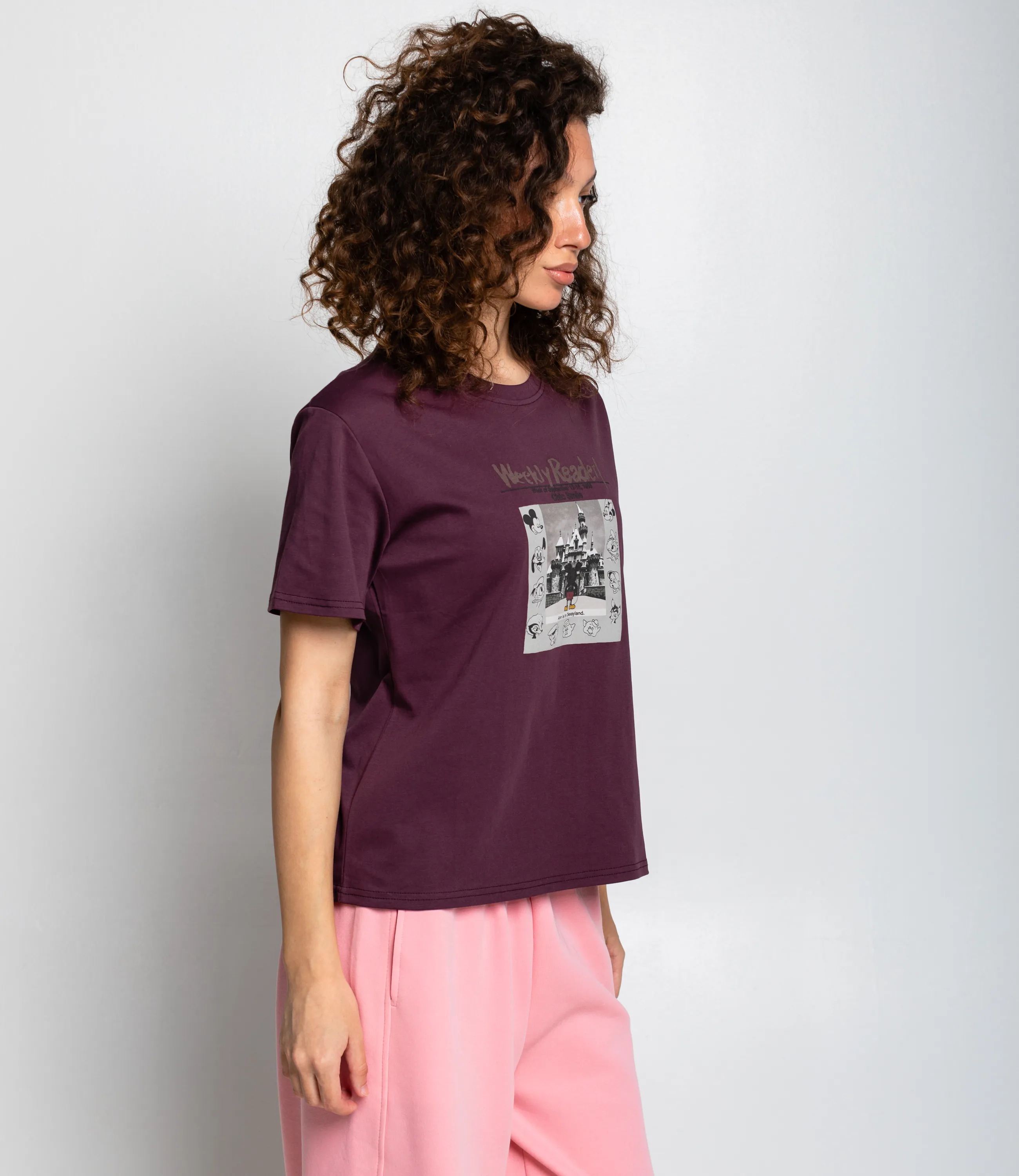 Футболка #КТ1387, сливовый - фото 2