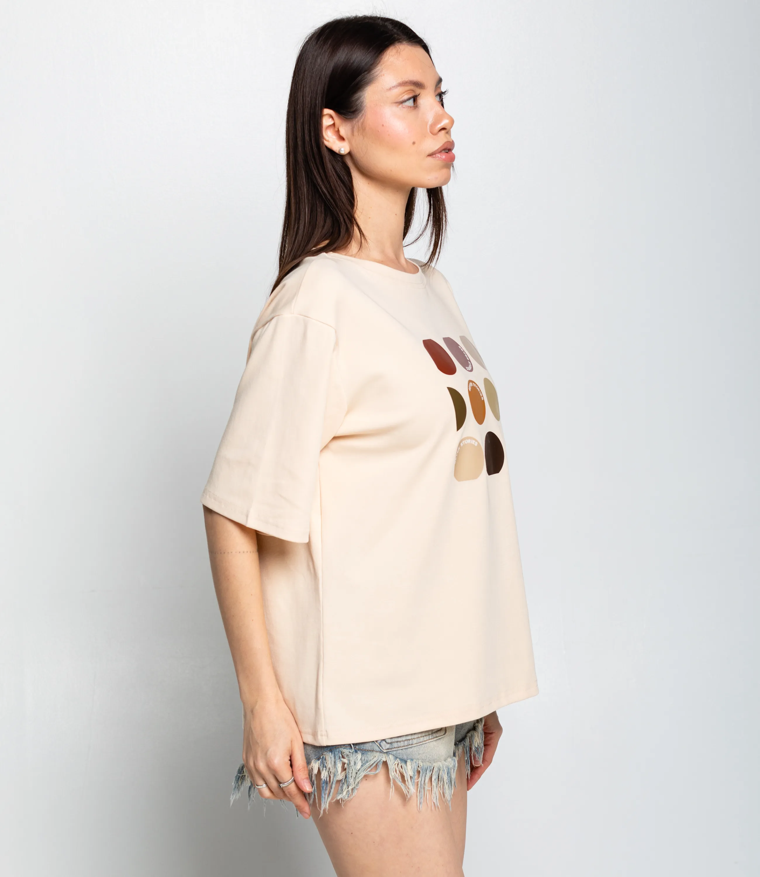 Футболка #КТ6239, светло-бежевый - фото 2