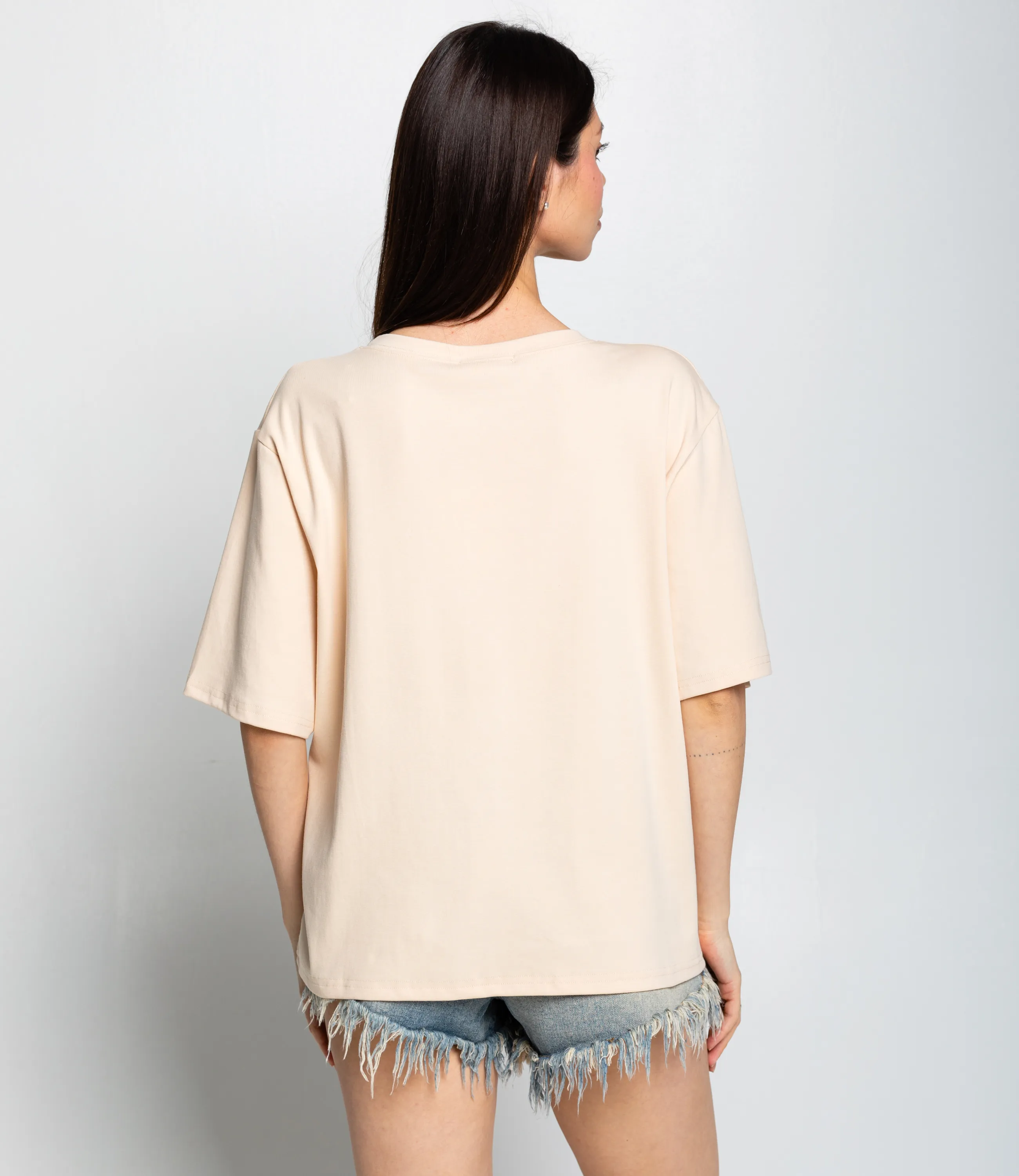 Футболка #КТ6239, светло-бежевый - фото 3