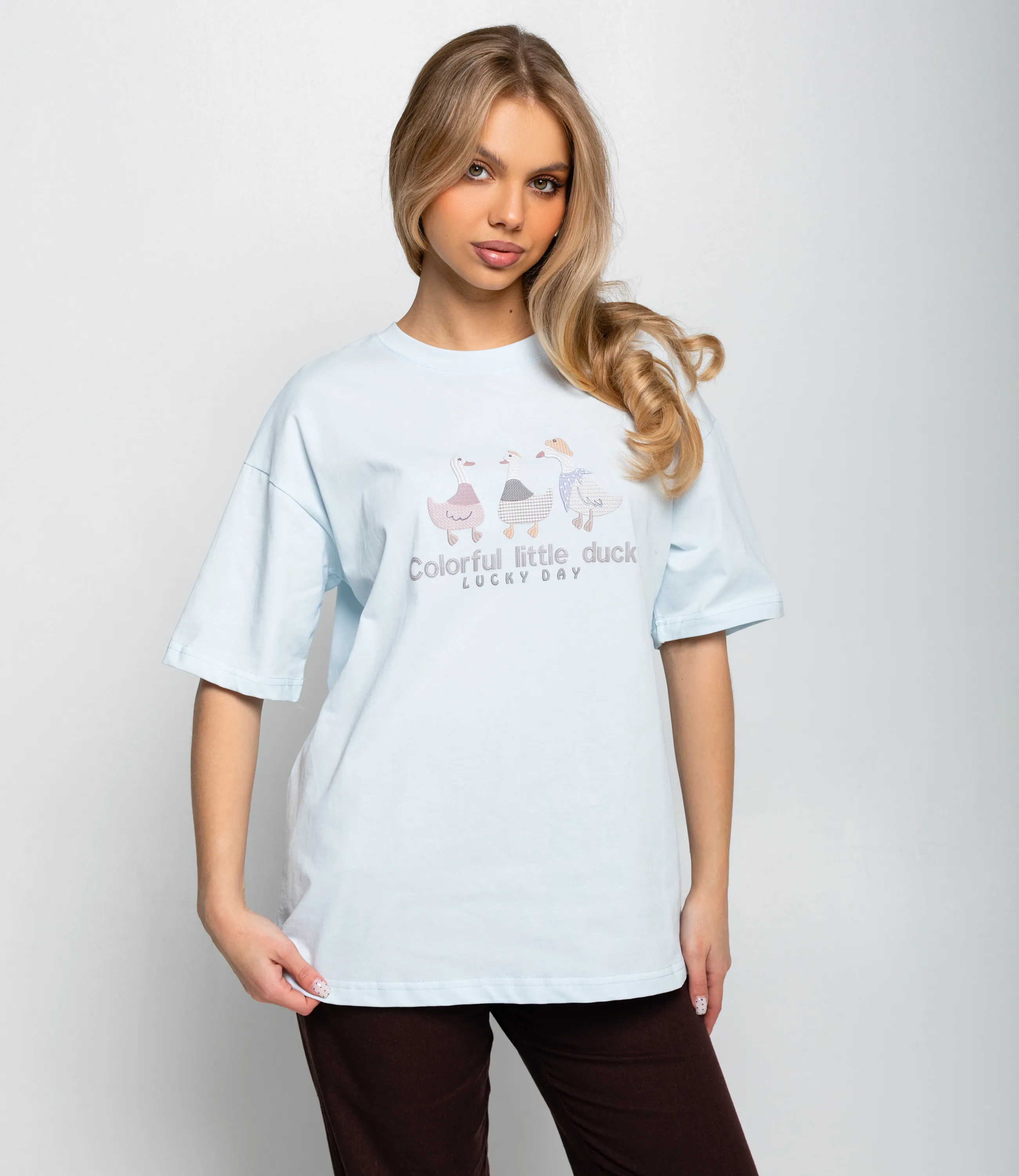 Футболка #КТ8802 (8), светло-голубой - фото 1