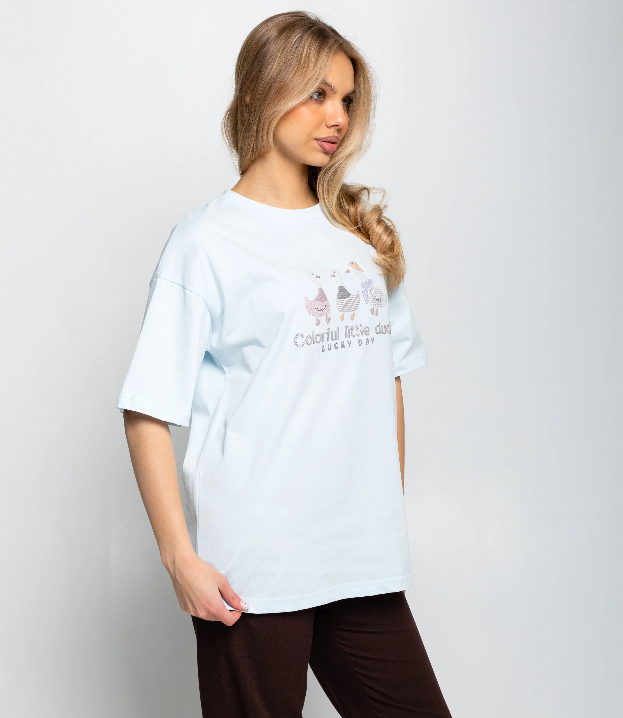 Футболка #КТ8802 (8), светло-голубой - фото 2