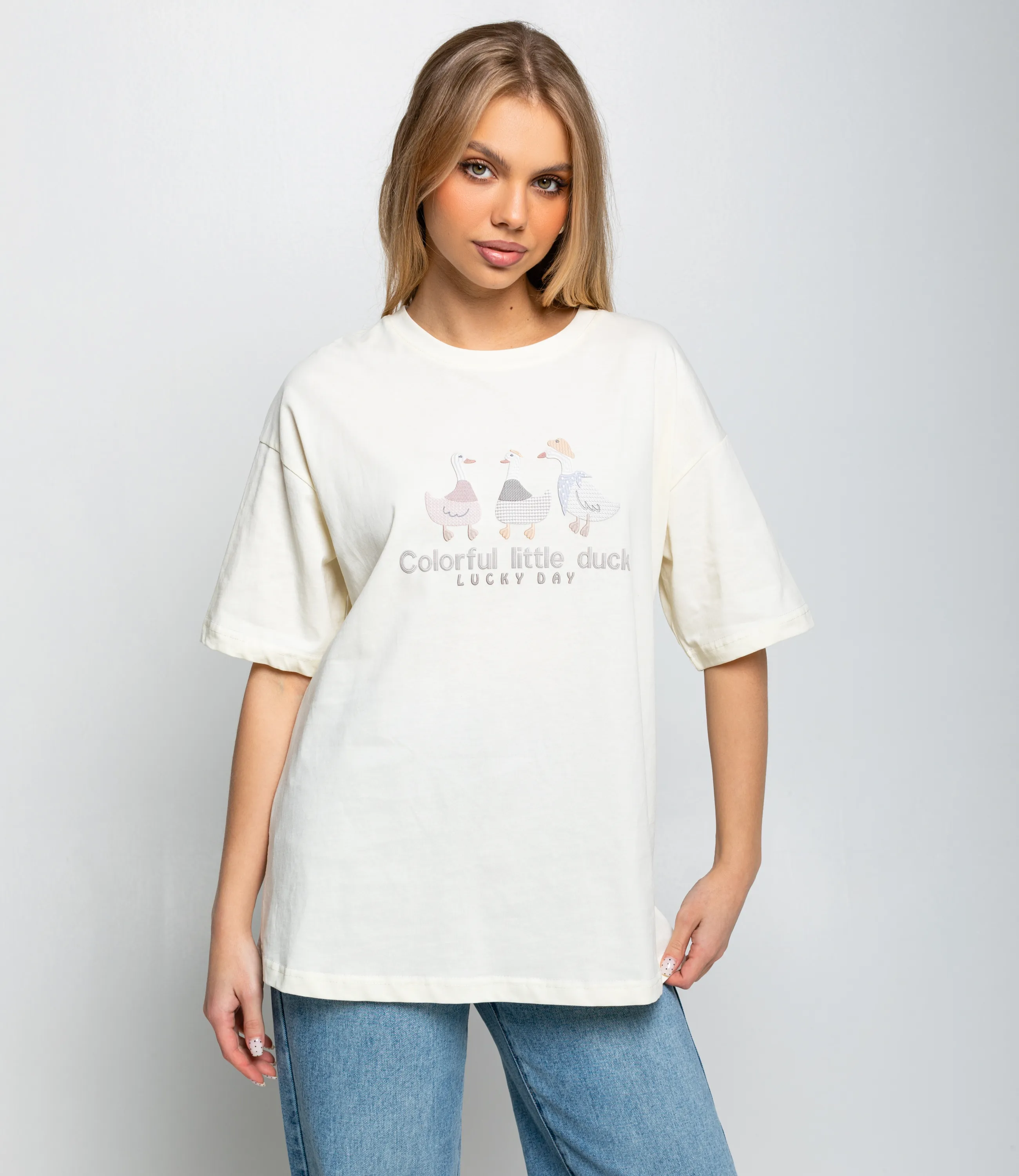 Футболка #КТ8802 (8), кремовый - фото 1