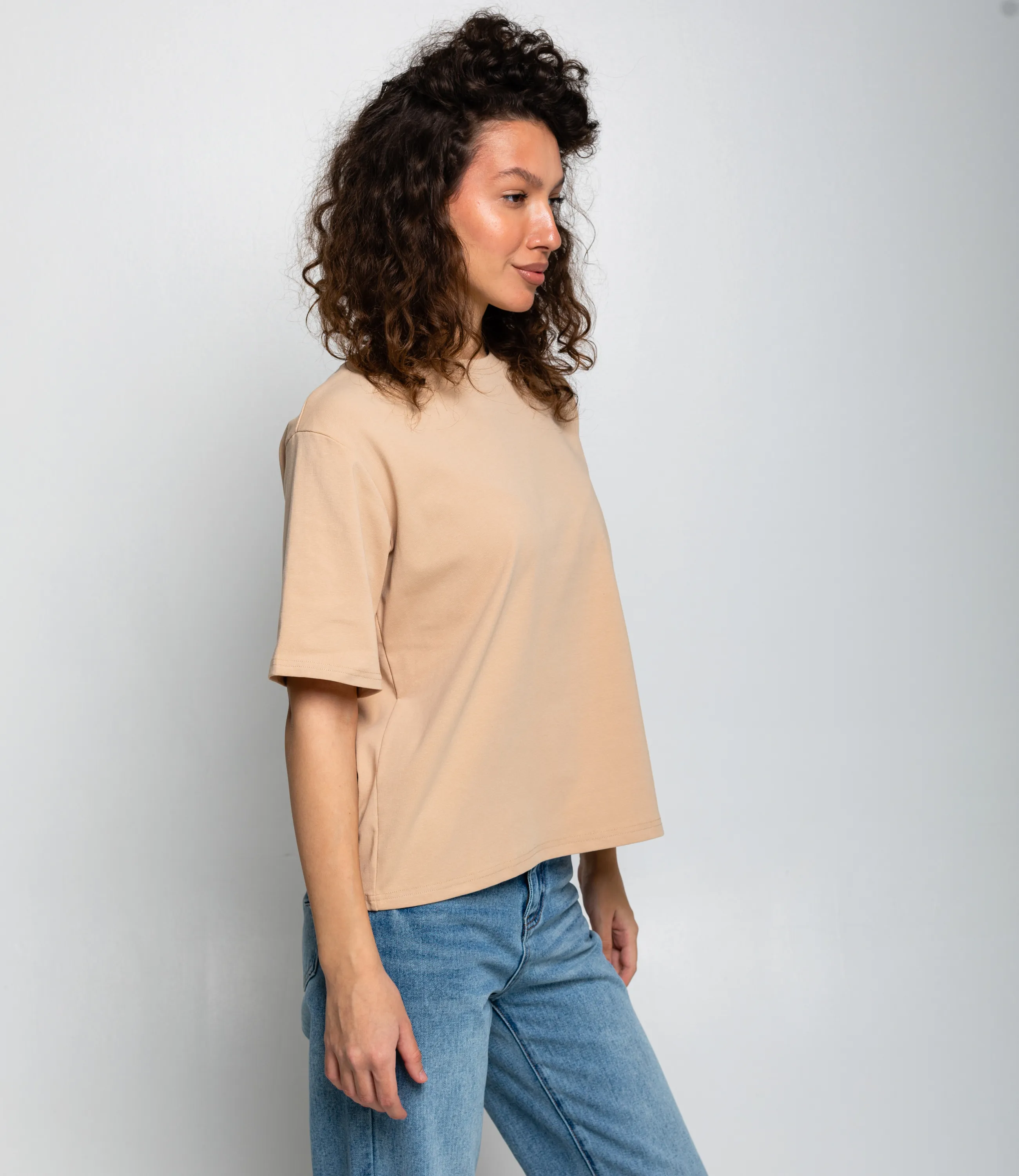 Футболка #КТ1031 (1), бежевый - фото 2