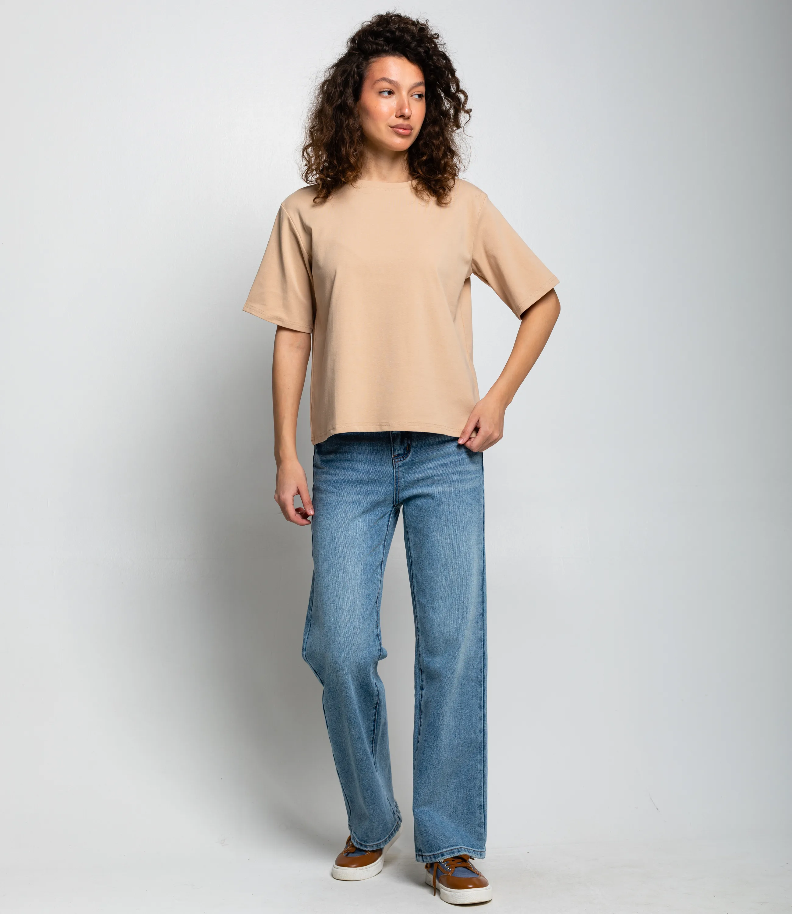 Футболка #КТ1031 (1), бежевый - фото 4