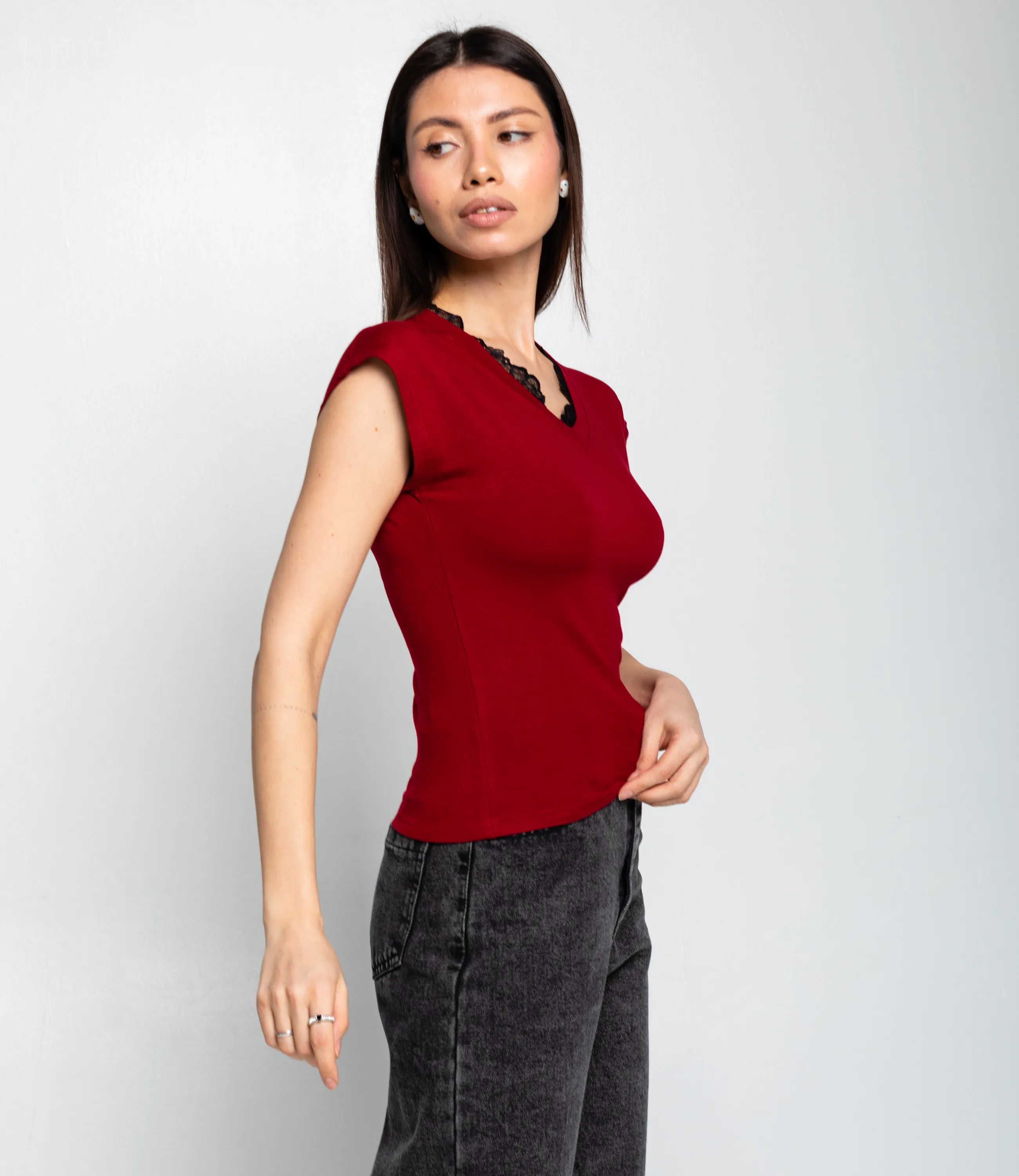 Футболка #КТ6858 (2), бордовый - фото 2