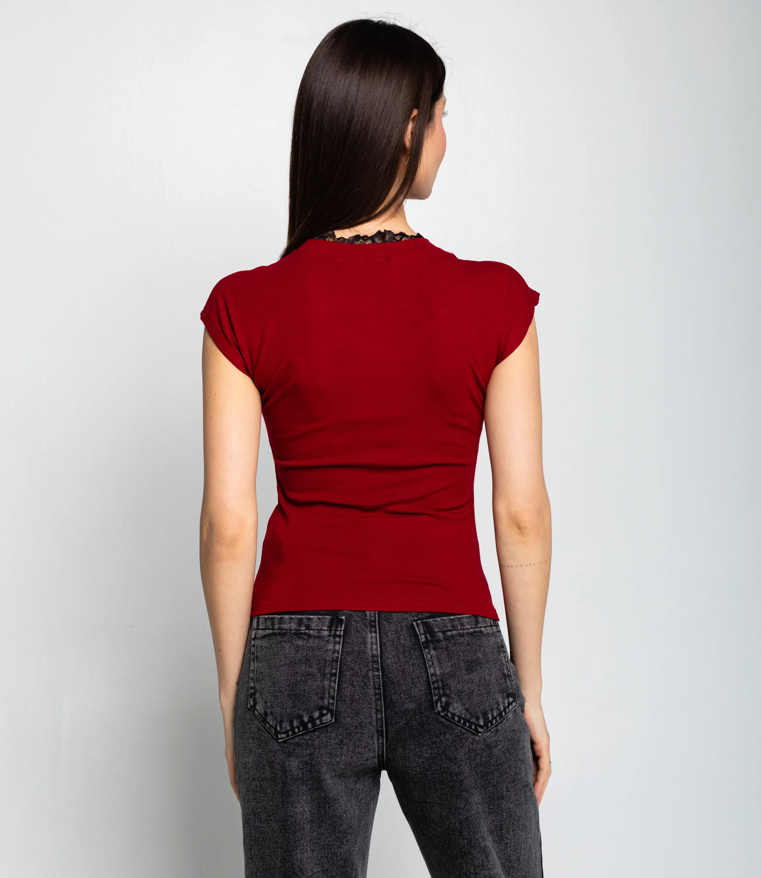 Футболка #КТ6858 (2), бордовый - фото 3