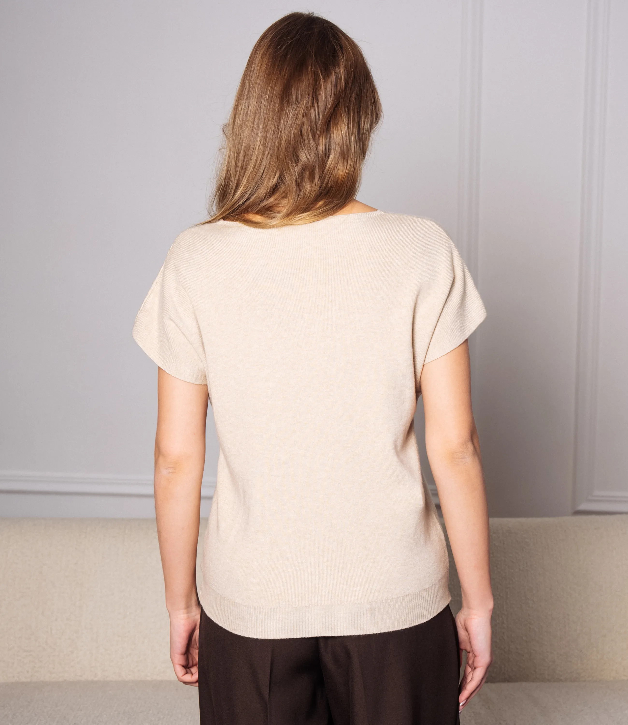 Футболка #КТ6010 (3), бежевый - фото 3