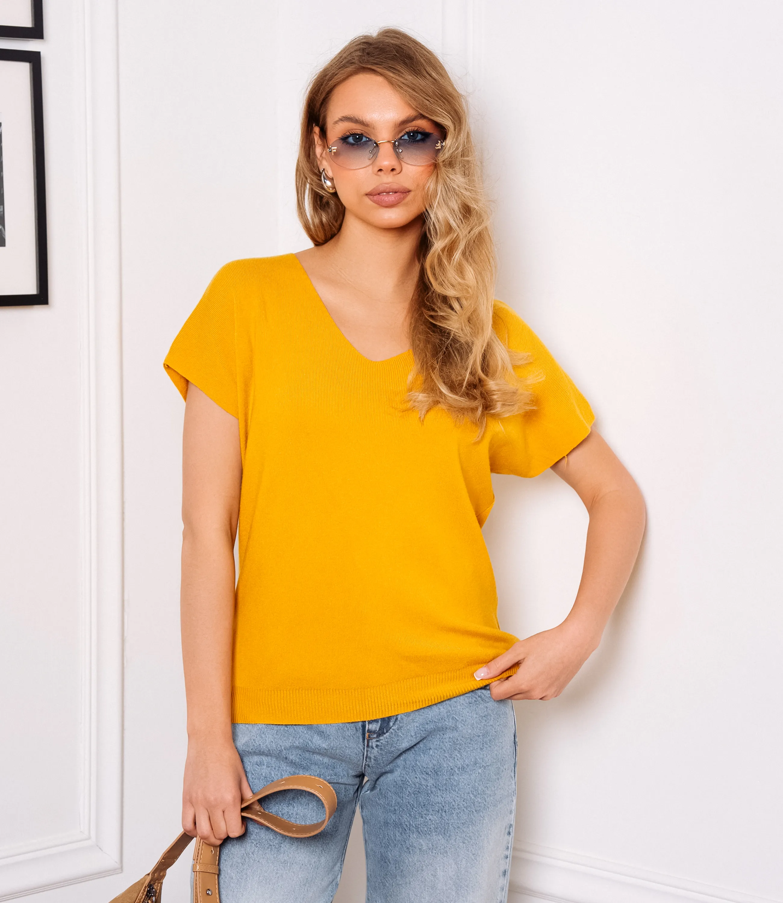 Футболка #КТ6010 (3), горчичный - фото 1