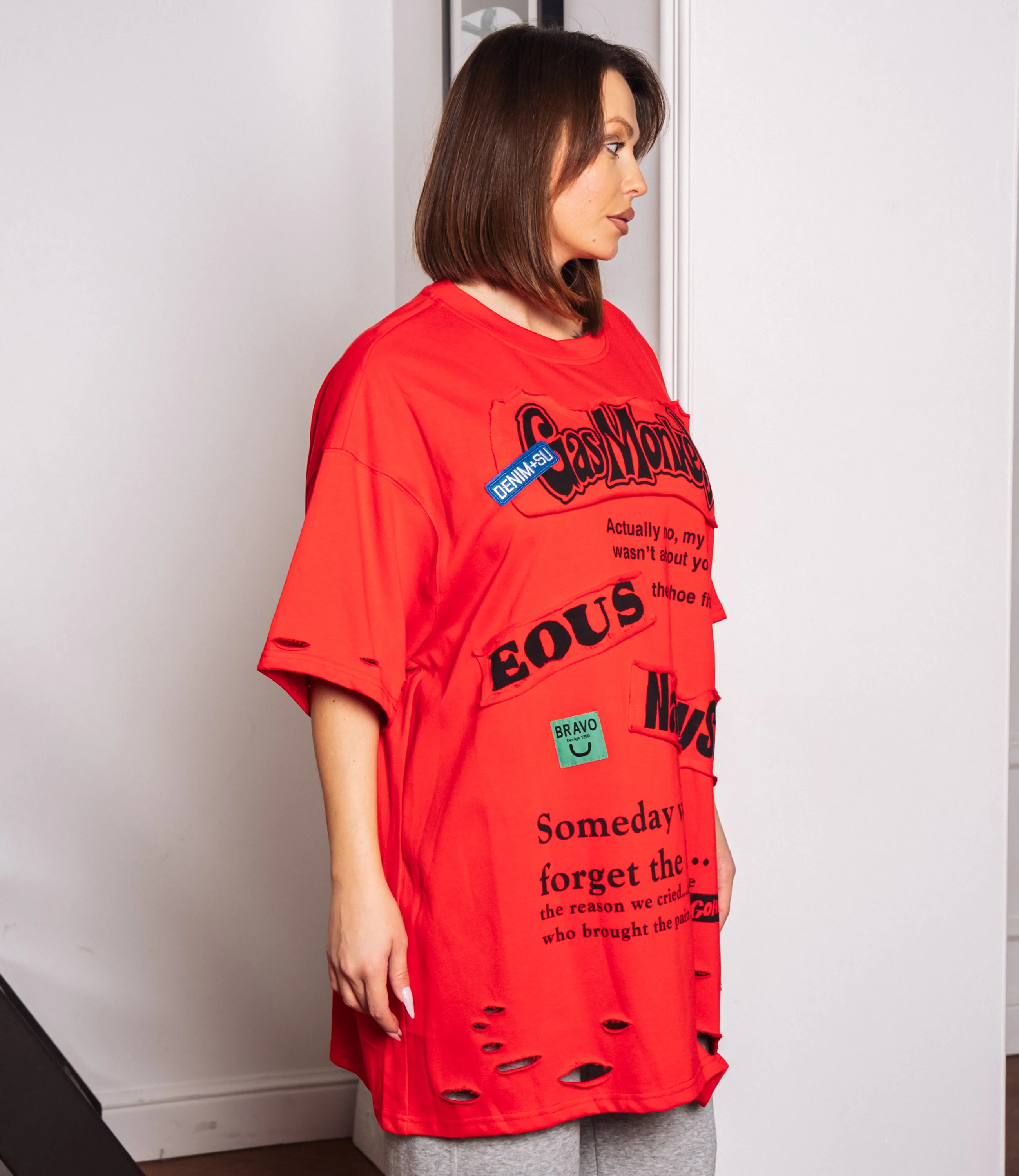 Футболка #КТ9279, красный - фото 2